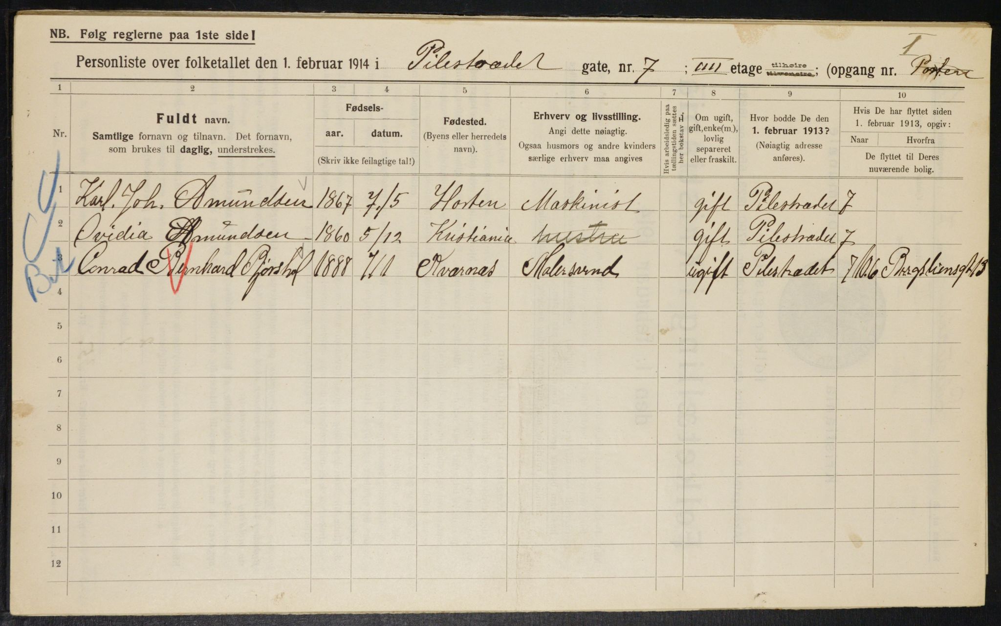 OBA, Municipal Census 1914 for Kristiania, 1914, p. 78869