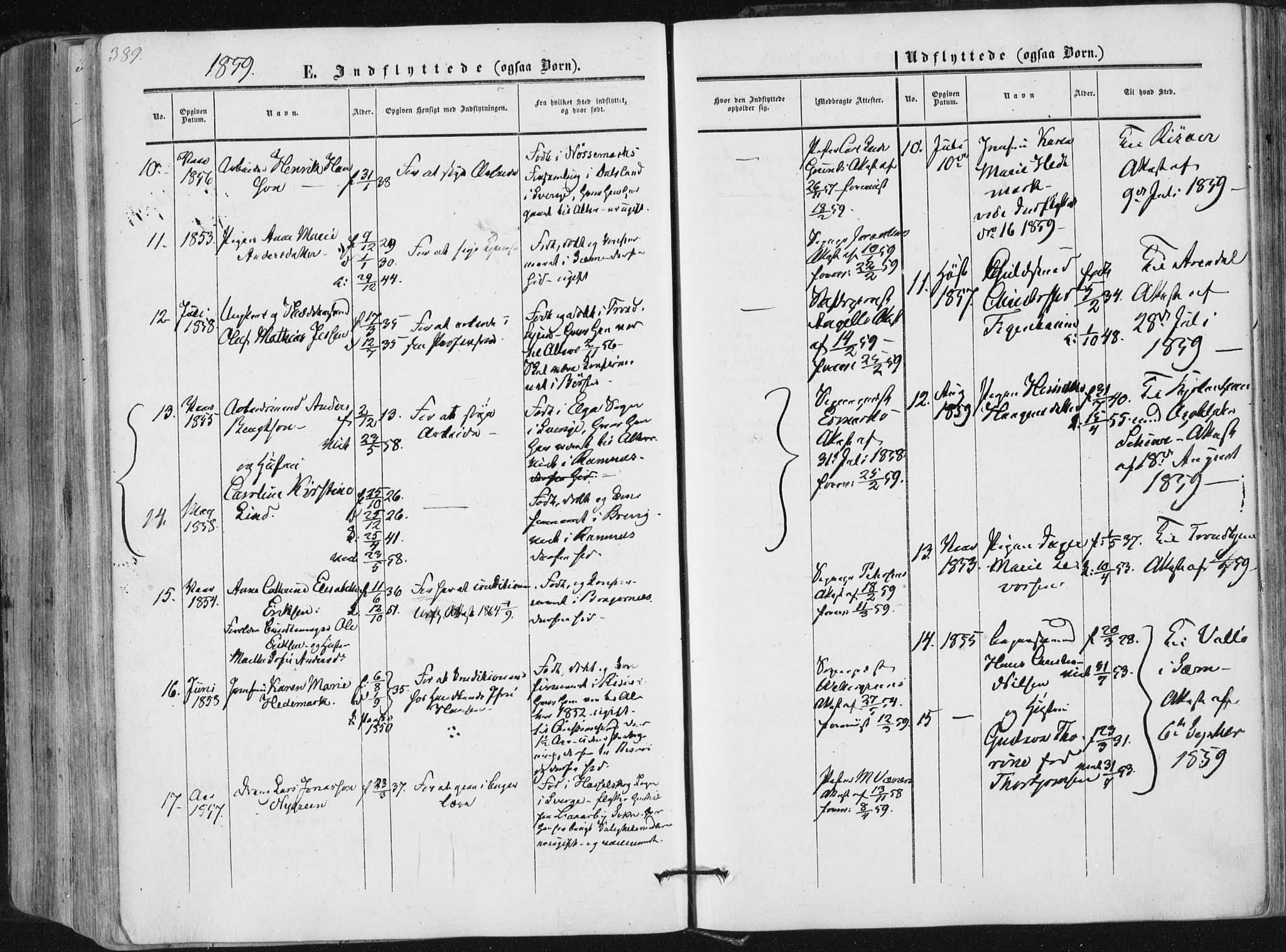 Tønsberg kirkebøker, AV/SAKO-A-330/F/Fa/L0008: Parish register (official) no. I 8, 1855-1864, p. 389