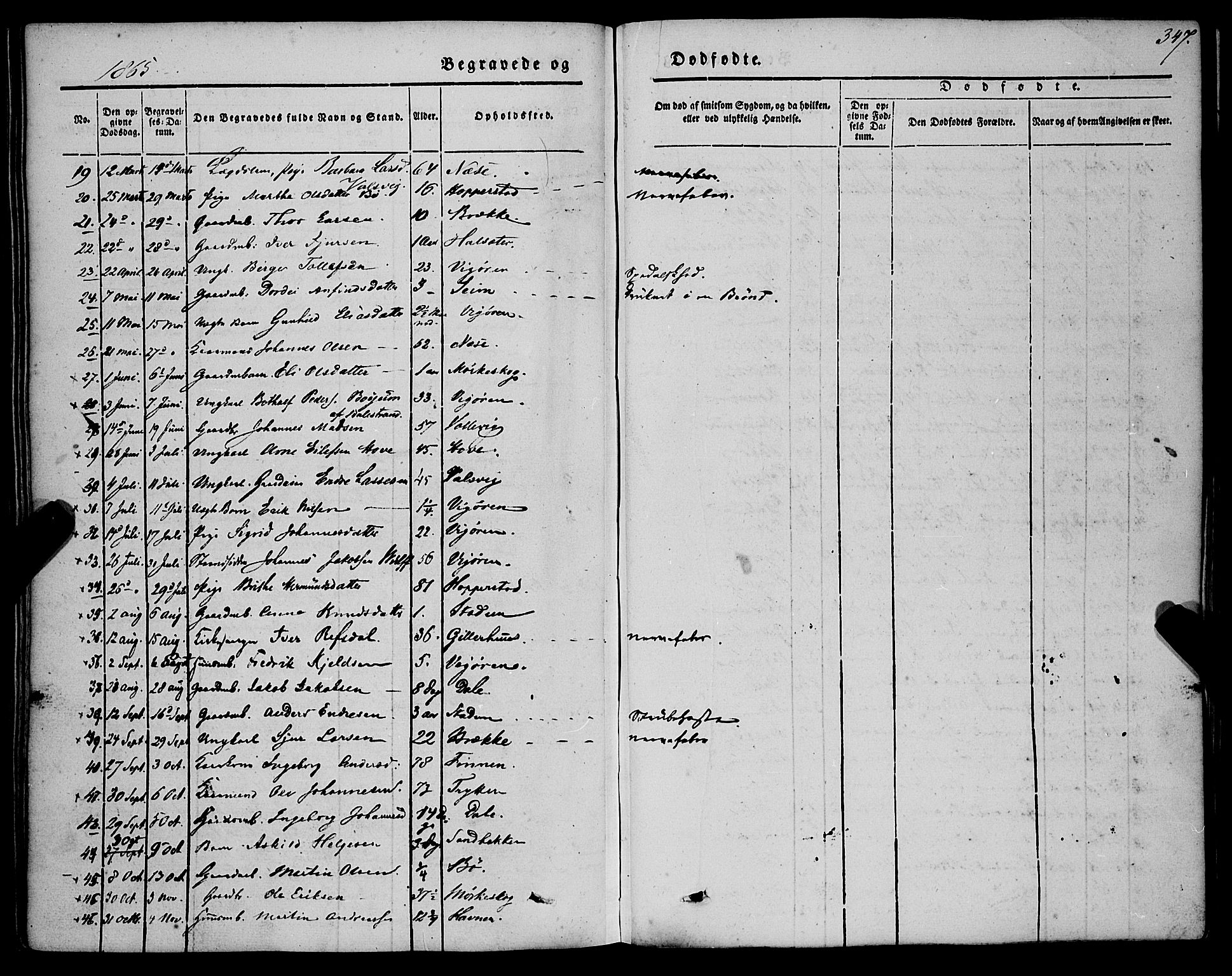 Vik sokneprestembete, SAB/A-81501: Parish register (official) no. A 8, 1846-1865, p. 347