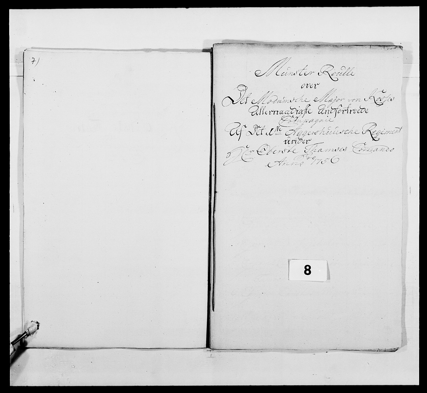Kommanderende general (KG I) med Det norske krigsdirektorium, AV/RA-EA-5419/E/Ea/L0487: 1. Akershusiske regiment, 1750-1761, p. 117