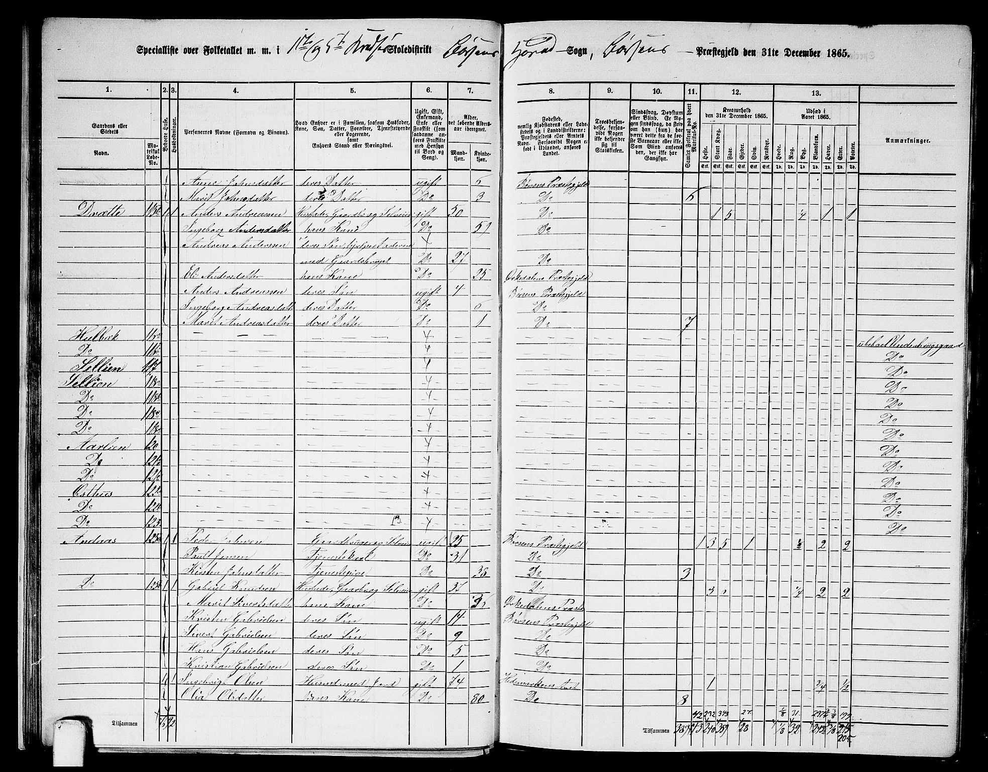 RA, 1865 census for Børsa, 1865, p. 26