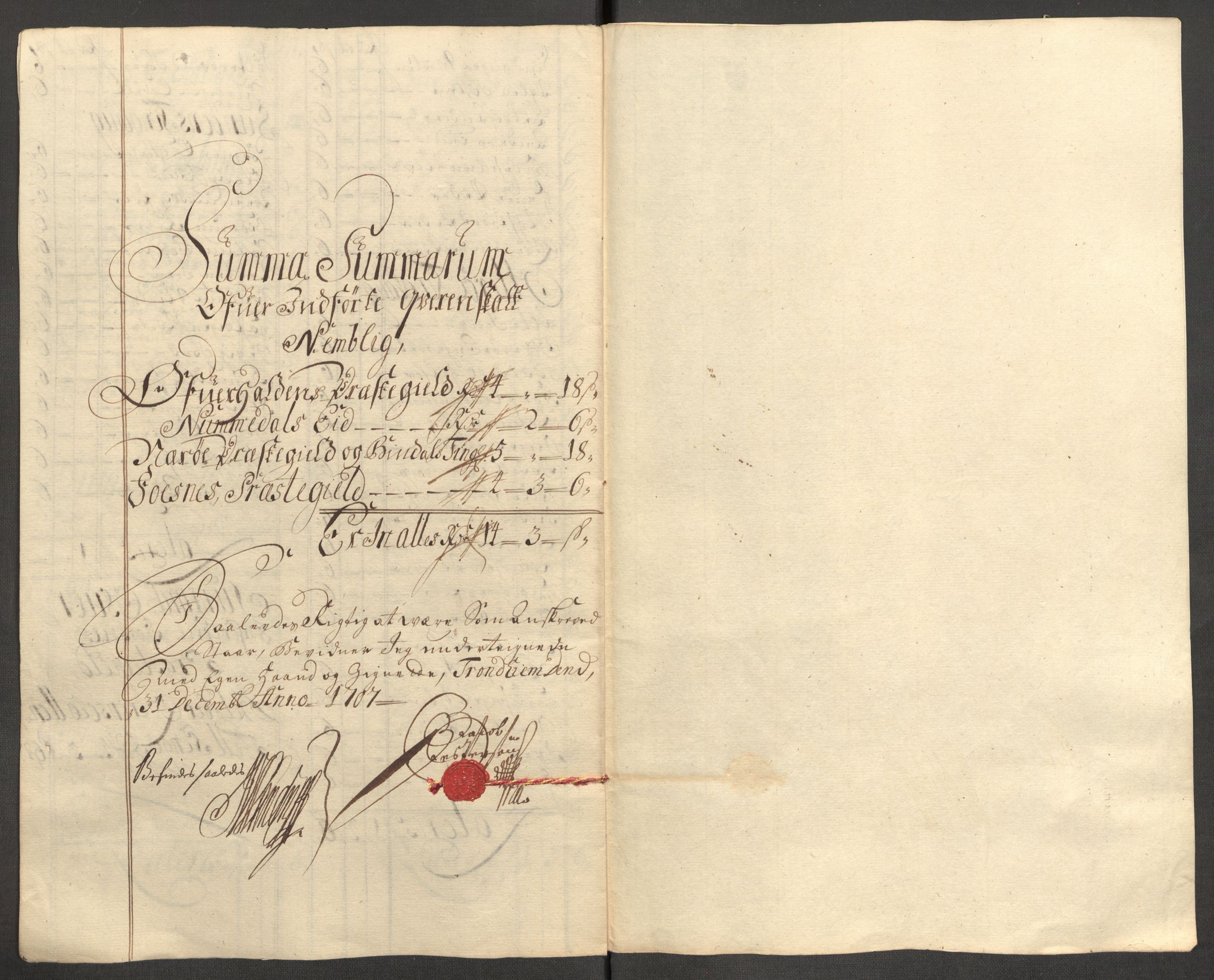 Rentekammeret inntil 1814, Reviderte regnskaper, Fogderegnskap, RA/EA-4092/R64/L4430: Fogderegnskap Namdal, 1707-1708, p. 113