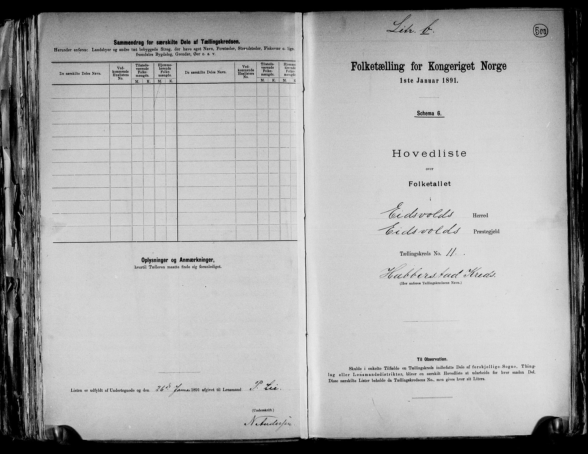 RA, 1891 census for 0237 Eidsvoll, 1891, p. 37