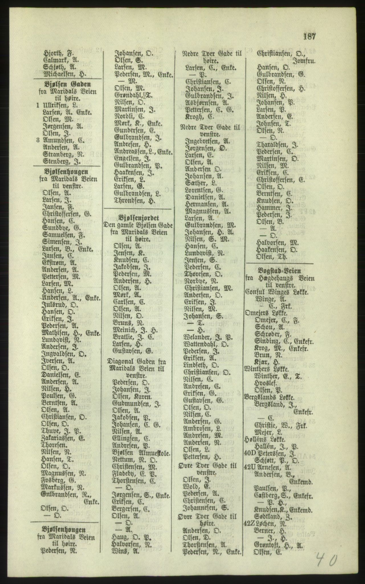 Kristiania/Oslo adressebok, PUBL/-, 1879, p. 187