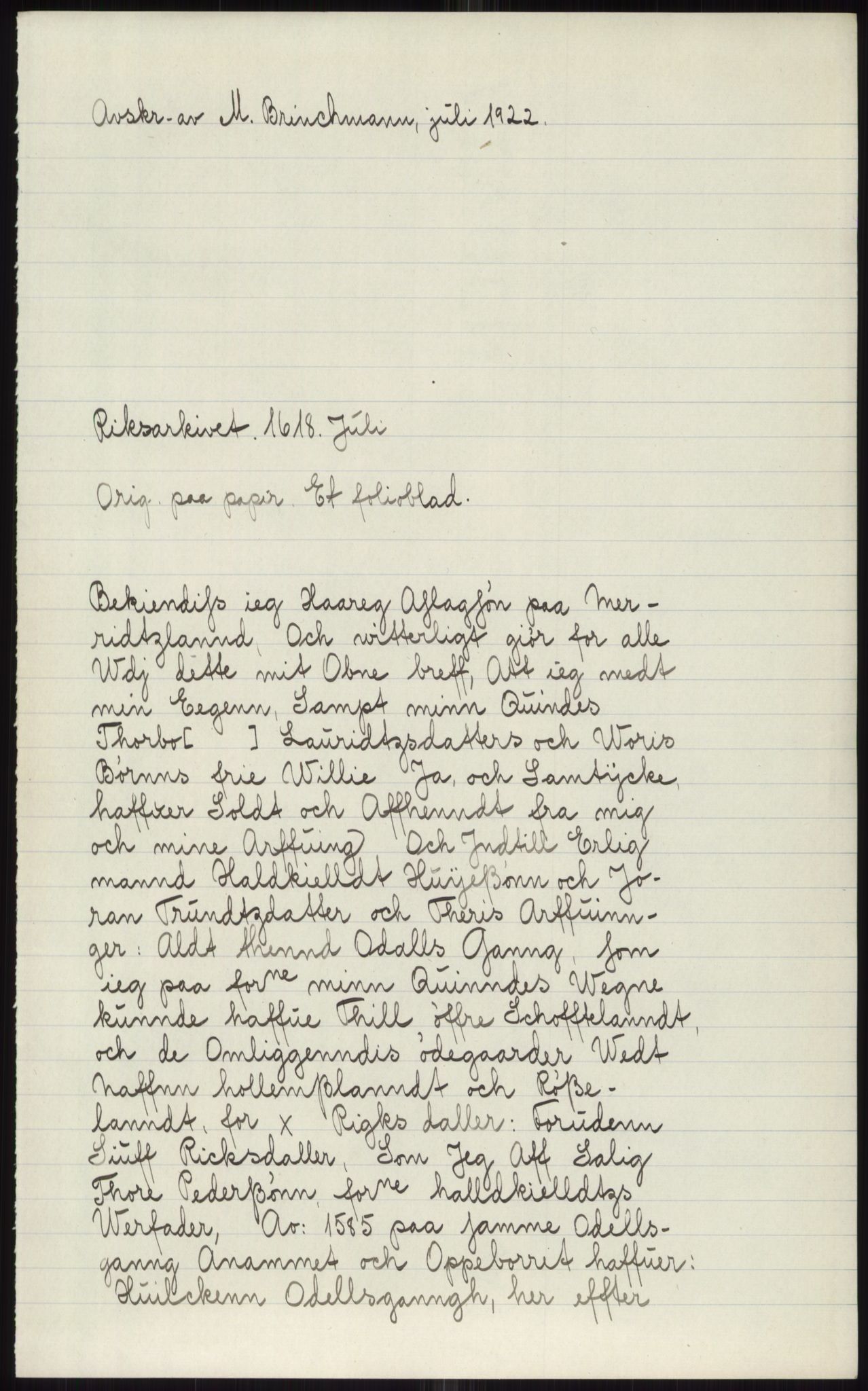 Samlinger til kildeutgivelse, Diplomavskriftsamlingen, AV/RA-EA-4053/H/Ha, p. 3071