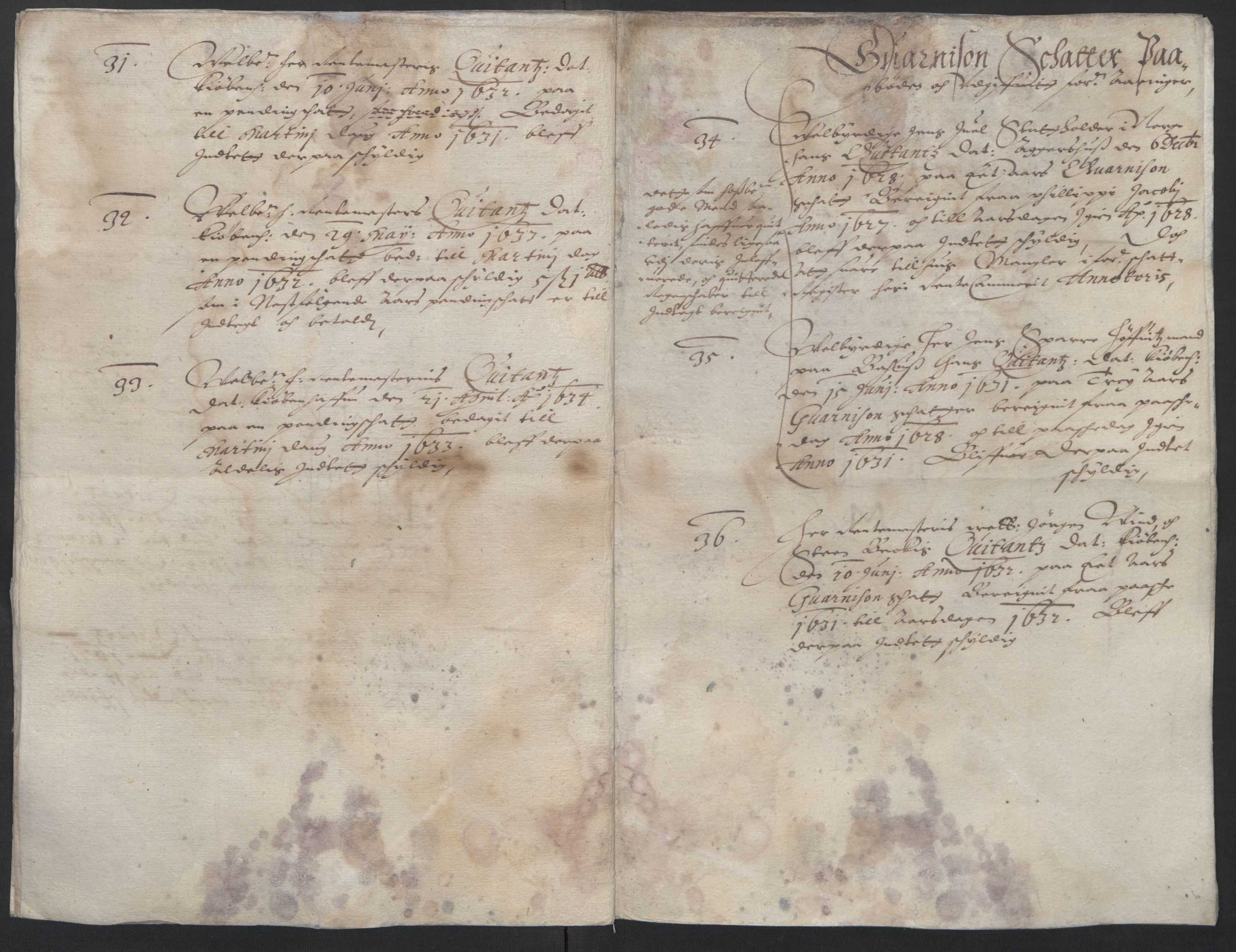 Rentekammeret inntil 1814, Reviderte regnskaper, Lensregnskaper, RA/EA-5023/R/Rb/Rbs/L0018: Stavanger len, 1621-1635
