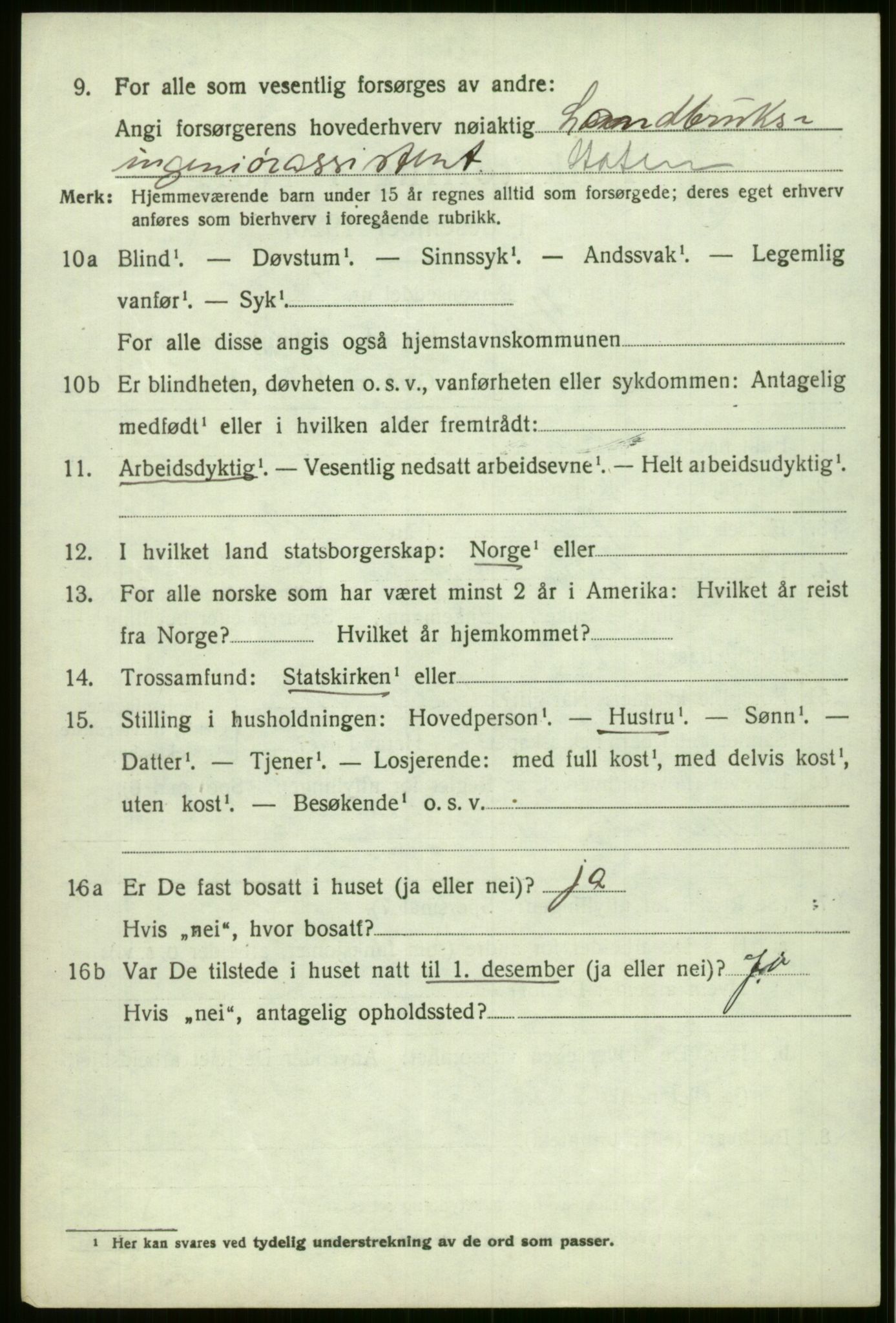 SAB, 1920 census for Voss, 1920, p. 8376