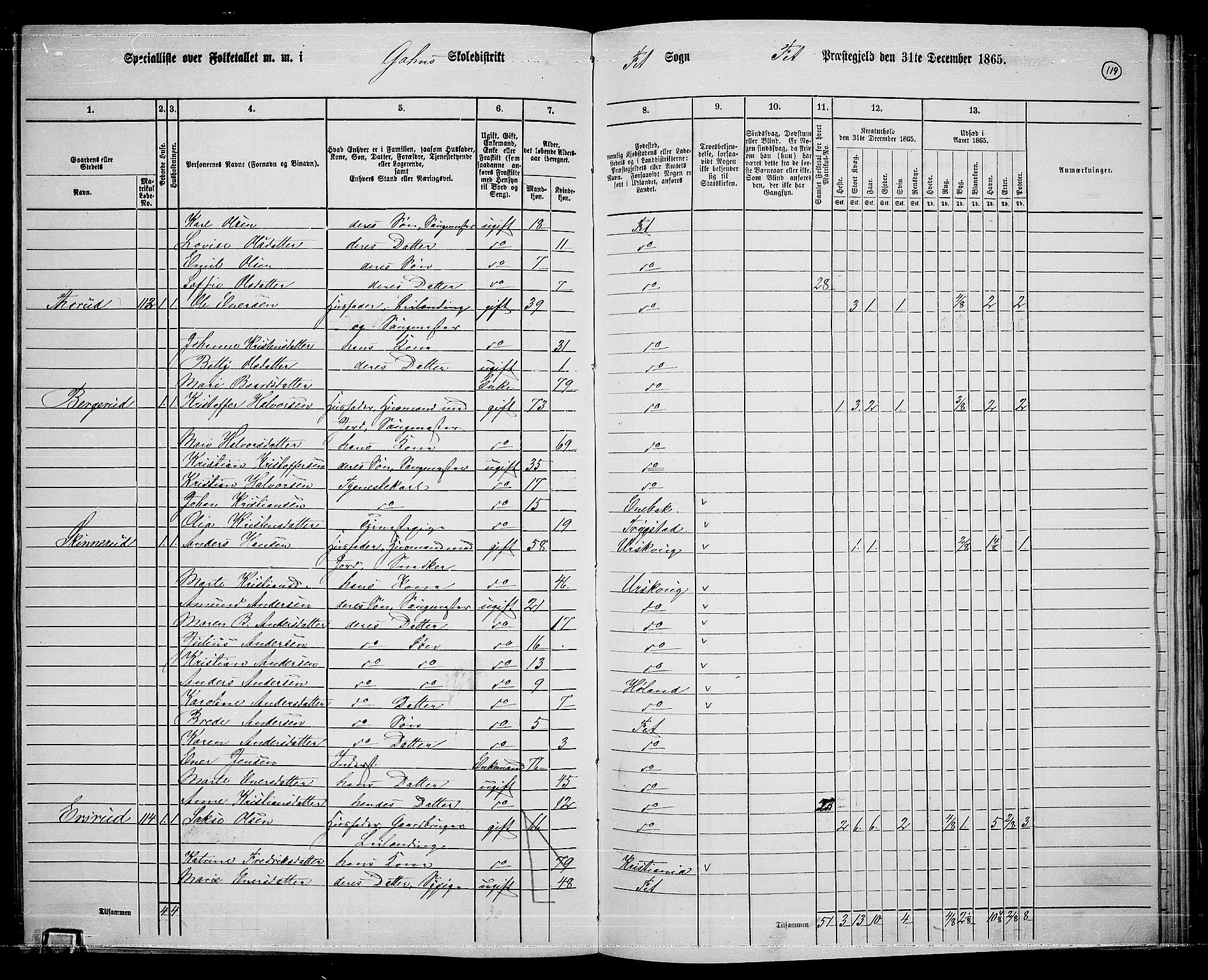 RA, 1865 census for Fet, 1865, p. 113