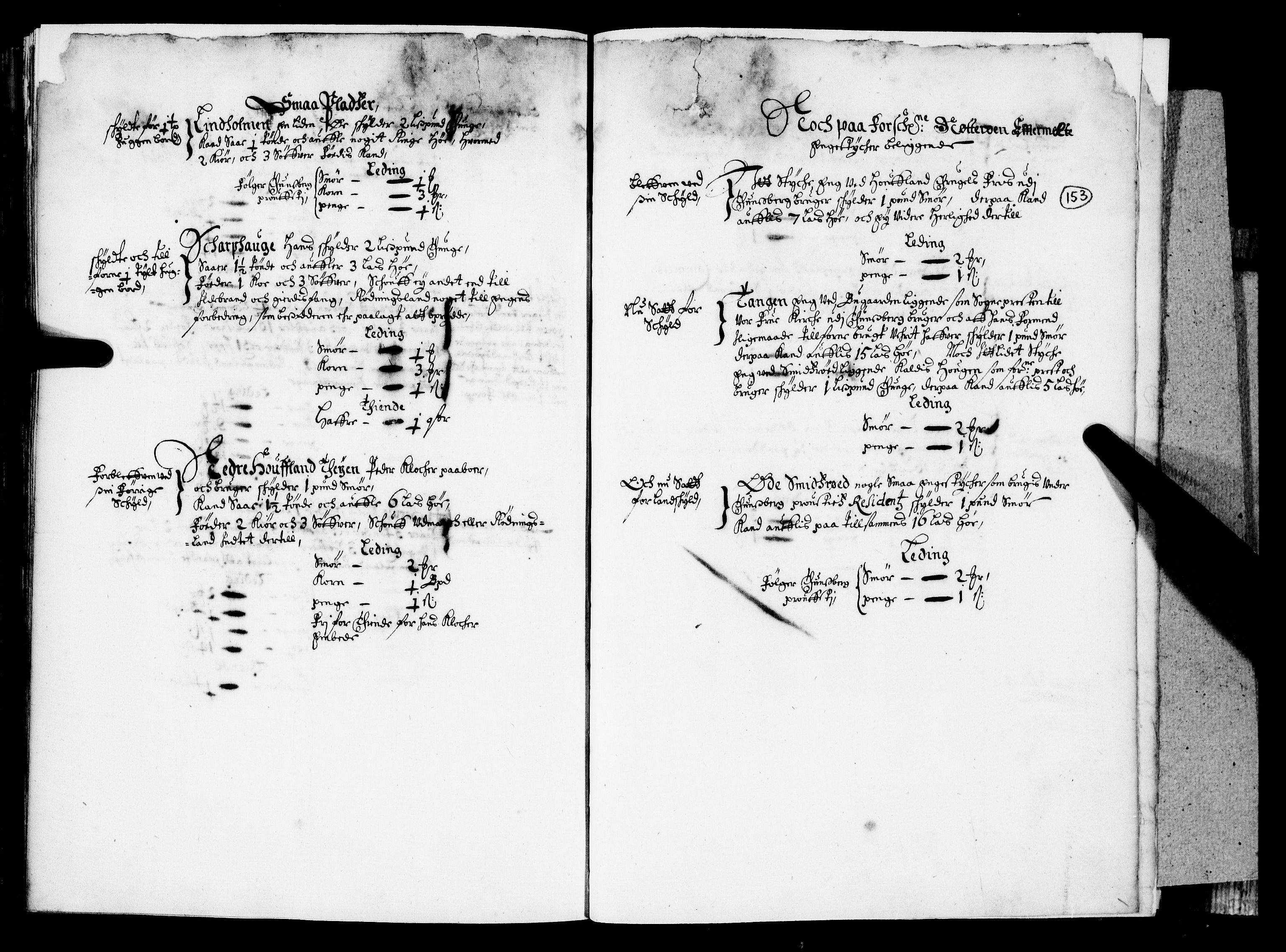 Rentekammeret inntil 1814, Realistisk ordnet avdeling, AV/RA-EA-4070/N/Nb/Nba/L0019: Tønsberg len, 1. del, 1668, p. 152b-153a