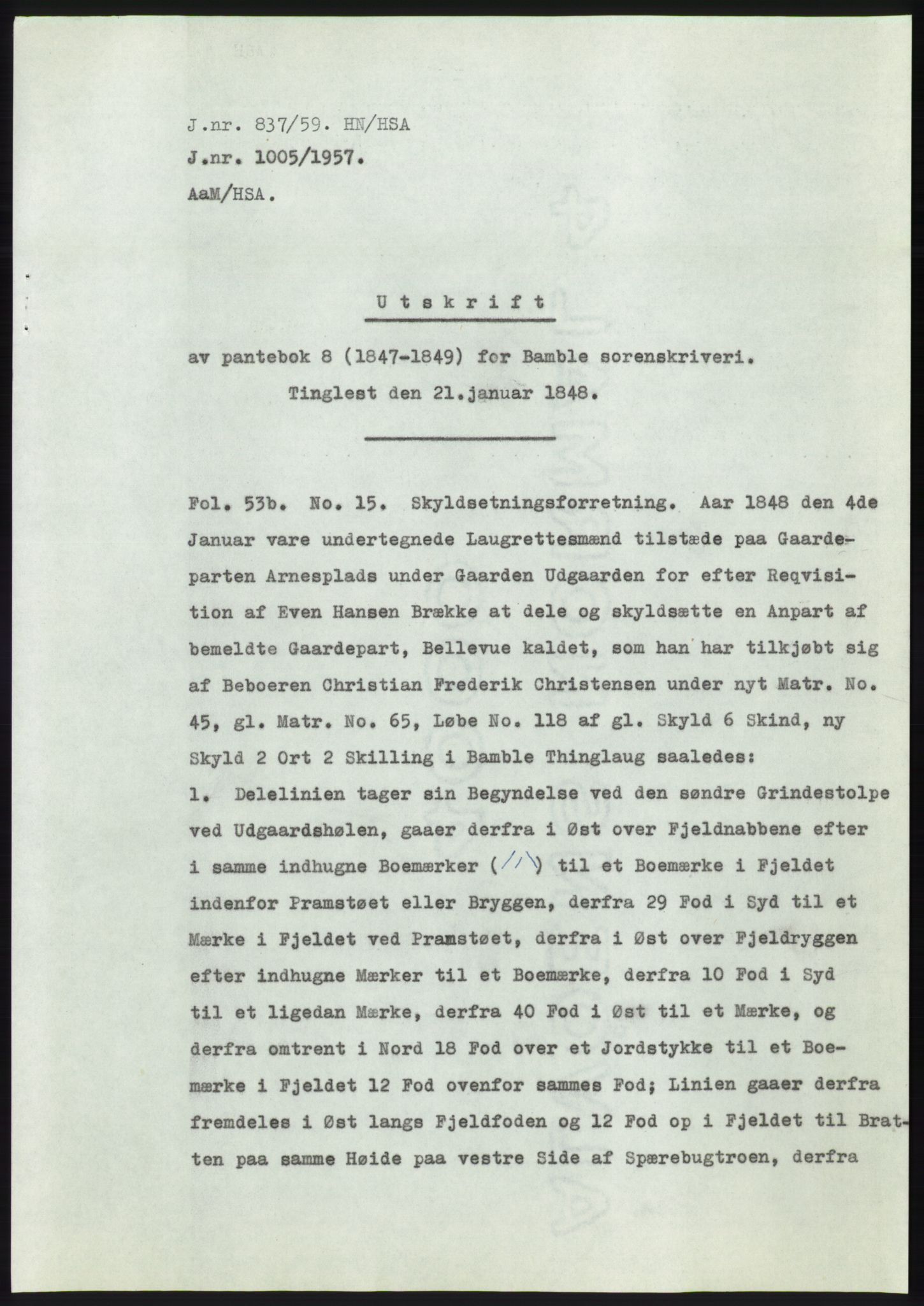 Statsarkivet i Kongsberg, SAKO/A-0001, 1957, p. 251