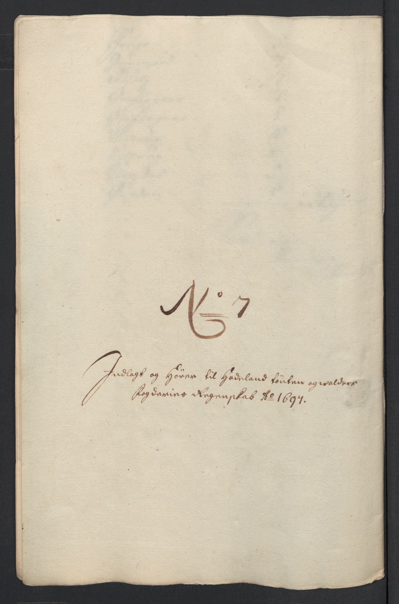 Rentekammeret inntil 1814, Reviderte regnskaper, Fogderegnskap, AV/RA-EA-4092/R18/L1295: Fogderegnskap Hadeland, Toten og Valdres, 1697, p. 203