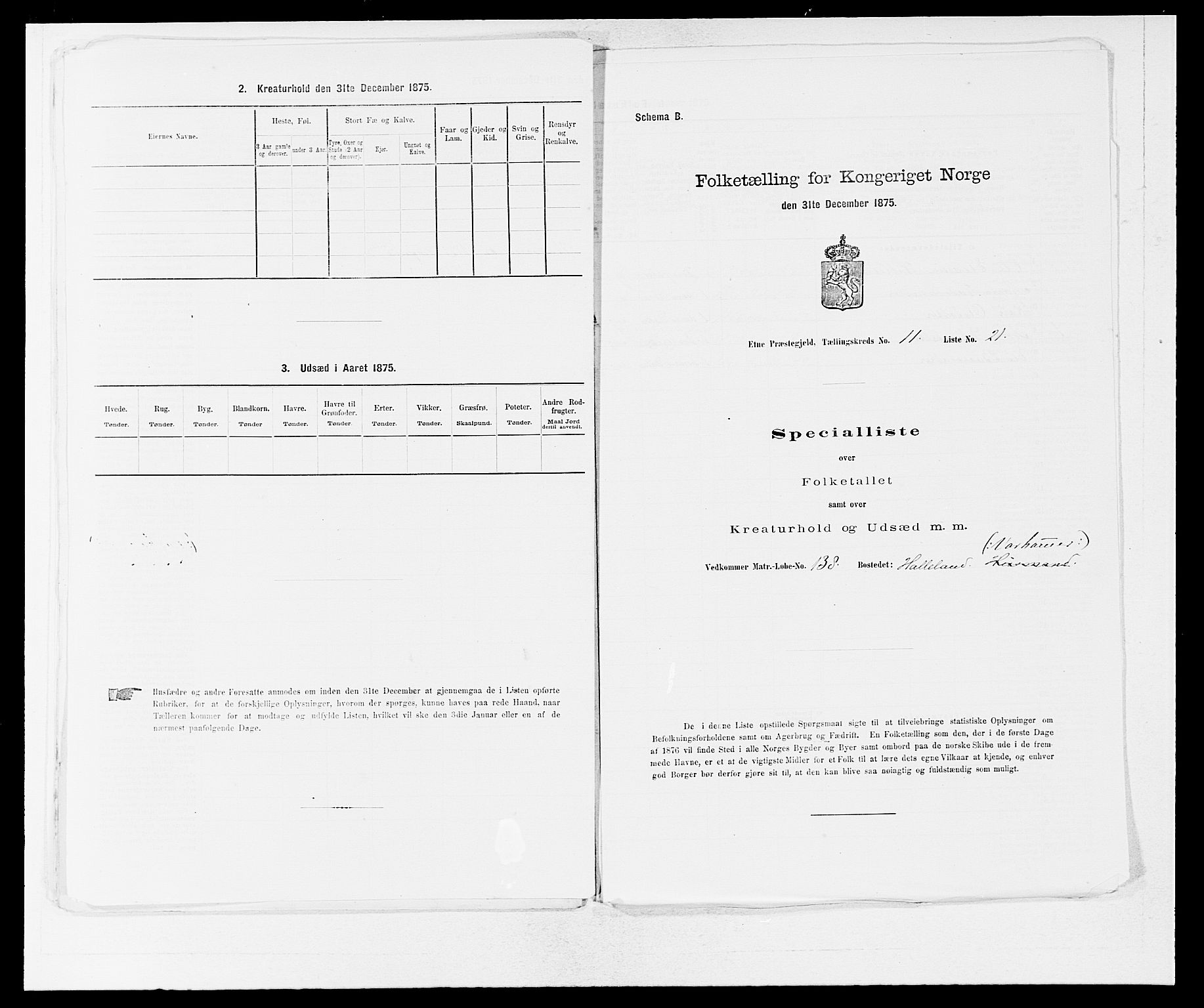 SAB, 1875 census for 1211P Etne, 1875, p. 755