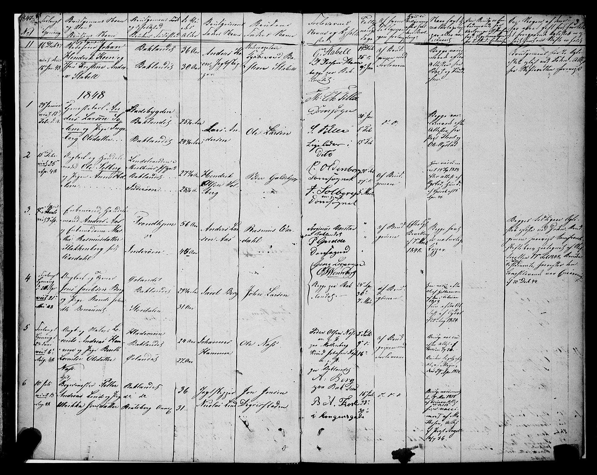 Ministerialprotokoller, klokkerbøker og fødselsregistre - Sør-Trøndelag, SAT/A-1456/604/L0187: Parish register (official) no. 604A08, 1847-1878, p. 3