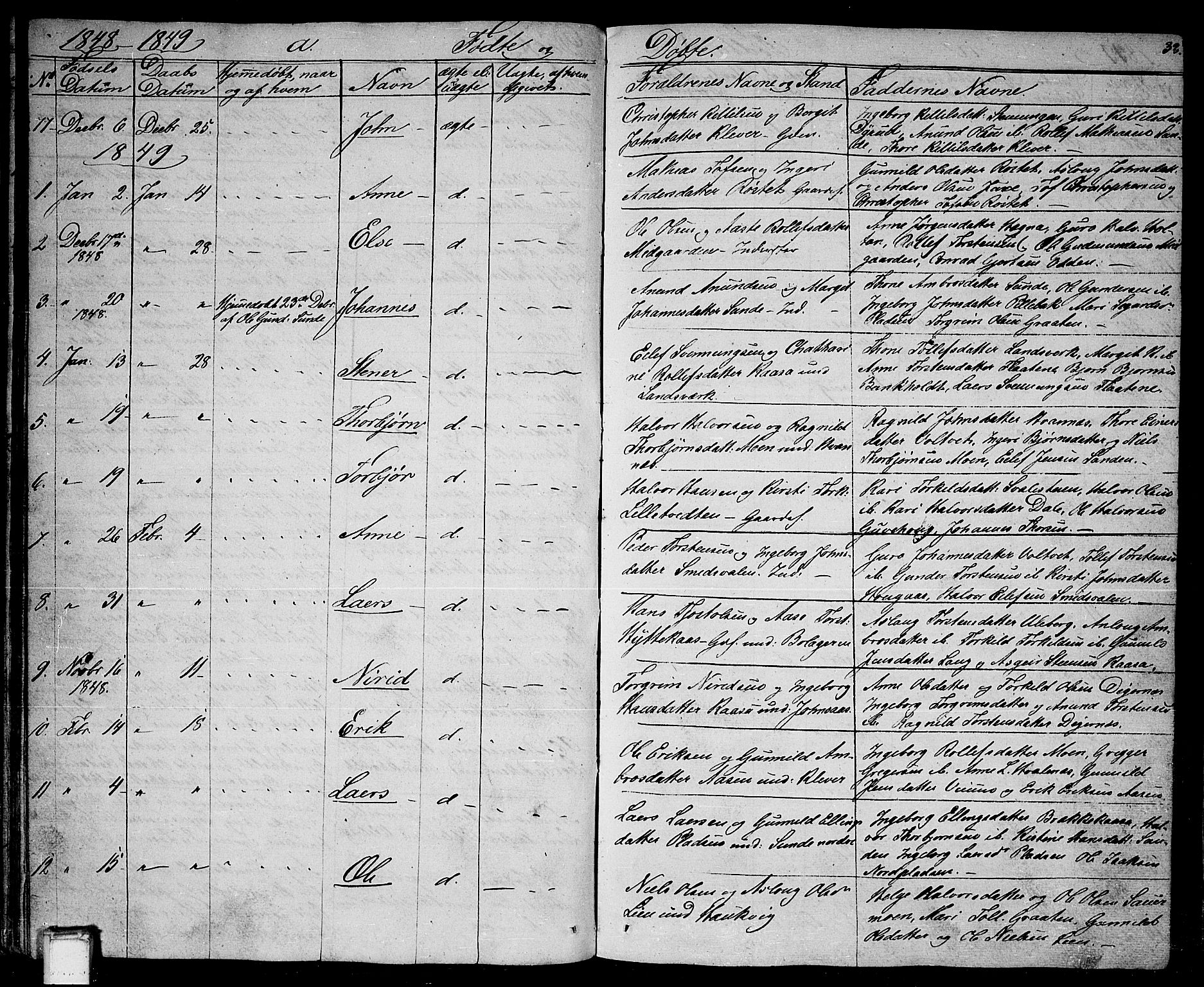 Sauherad kirkebøker, SAKO/A-298/G/Ga/L0002: Parish register (copy) no. I 2, 1842-1866, p. 33