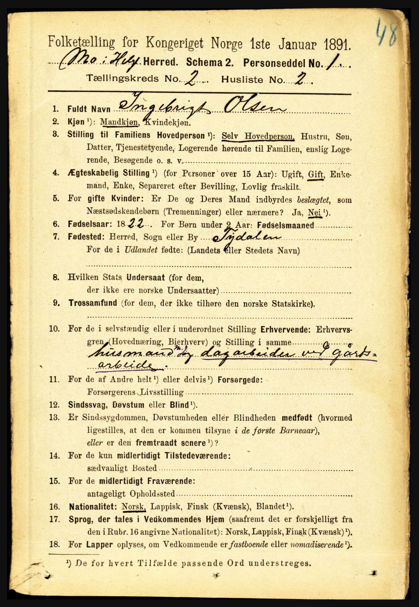 RA, 1891 census for 1833 Mo, 1891, p. 538