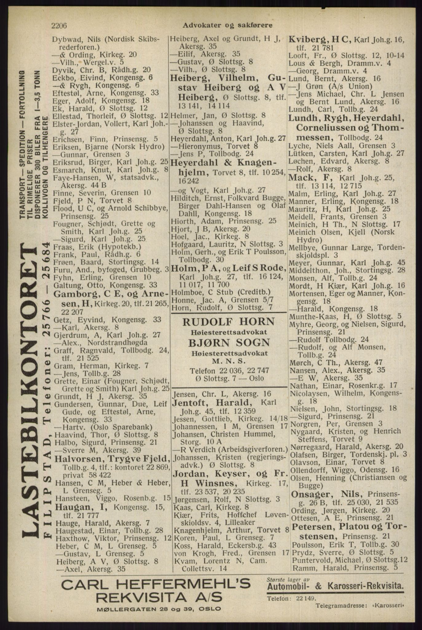 Kristiania/Oslo adressebok, PUBL/-, 1934, p. 2206