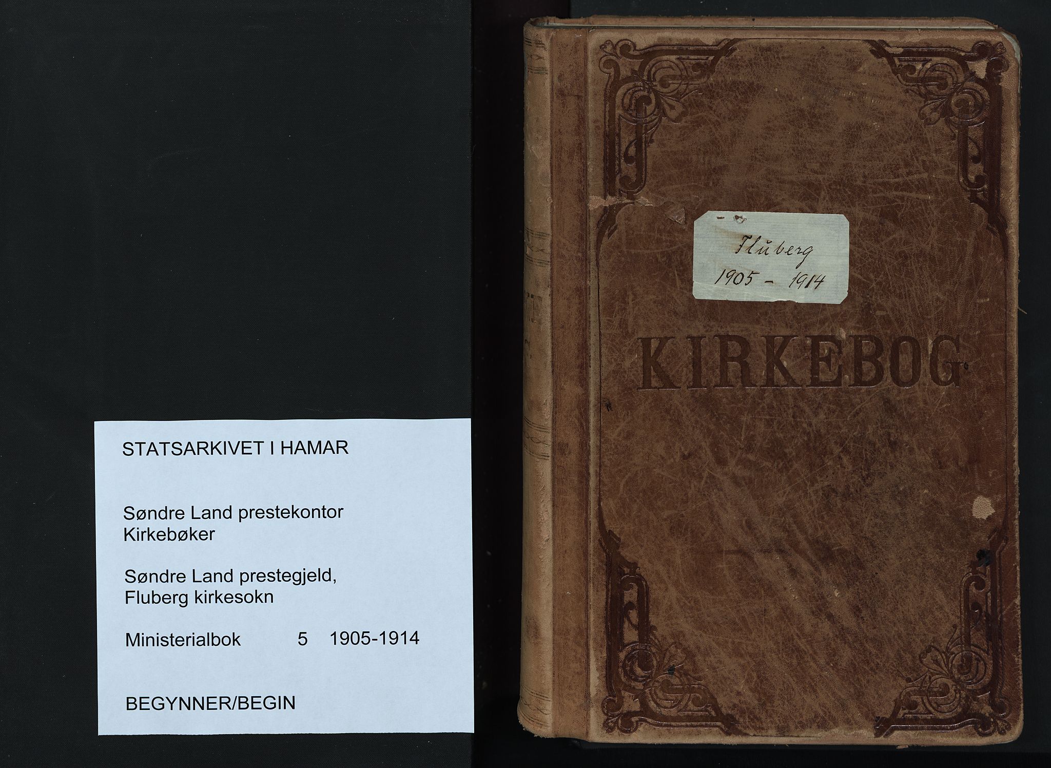 Søndre Land prestekontor, SAH/PREST-122/K/L0005: Parish register (official) no. 5, 1905-1914