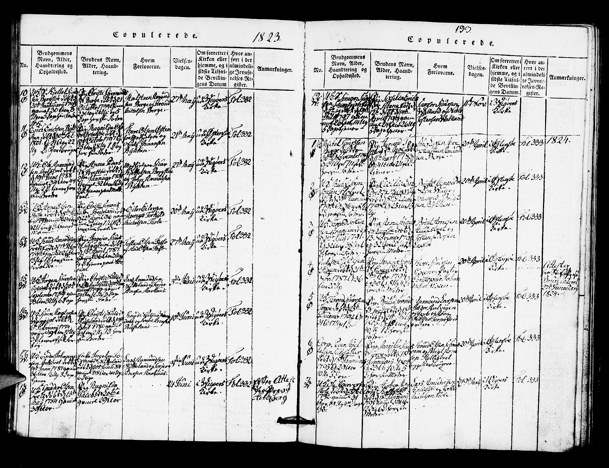 Kvam sokneprestembete, SAB/A-76201/H/Hab: Parish register (copy) no. A 1, 1818-1832, p. 193