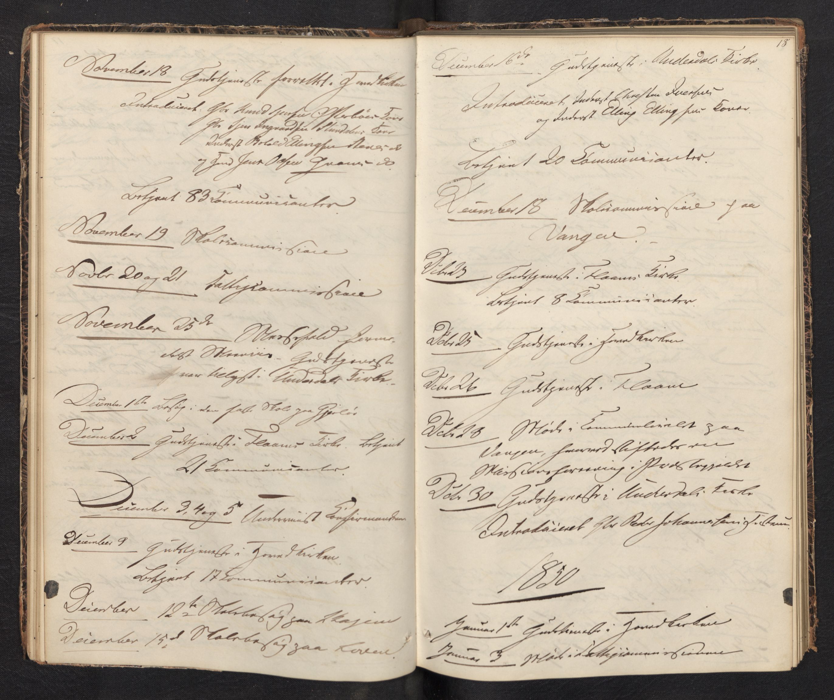 Aurland sokneprestembete, SAB/A-99937/H/Ha/Haf: Diary records no. F 0, 1844-1876, p. 17b-18a