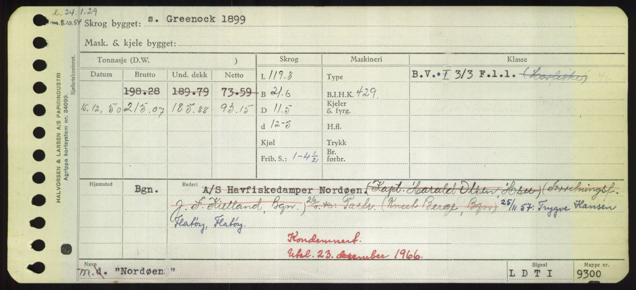 Sjøfartsdirektoratet med forløpere, Skipsmålingen, RA/S-1627/H/Hd/L0026: Fartøy, N-Norhol, p. 589