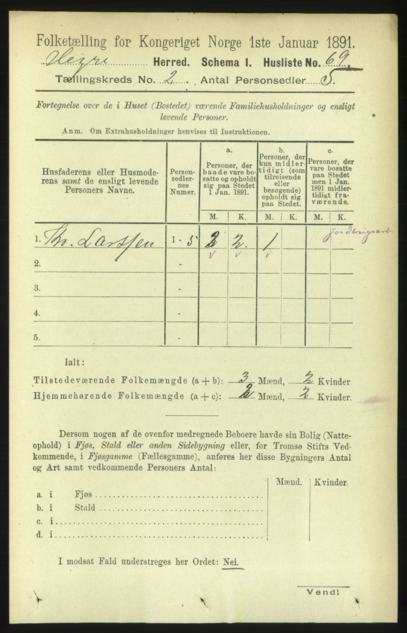 RA, 1891 census for 1712 Hegra, 1891, p. 492