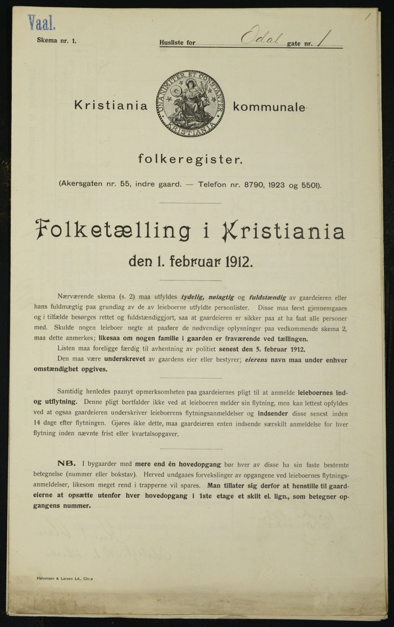 OBA, Municipal Census 1912 for Kristiania, 1912, p. 75074