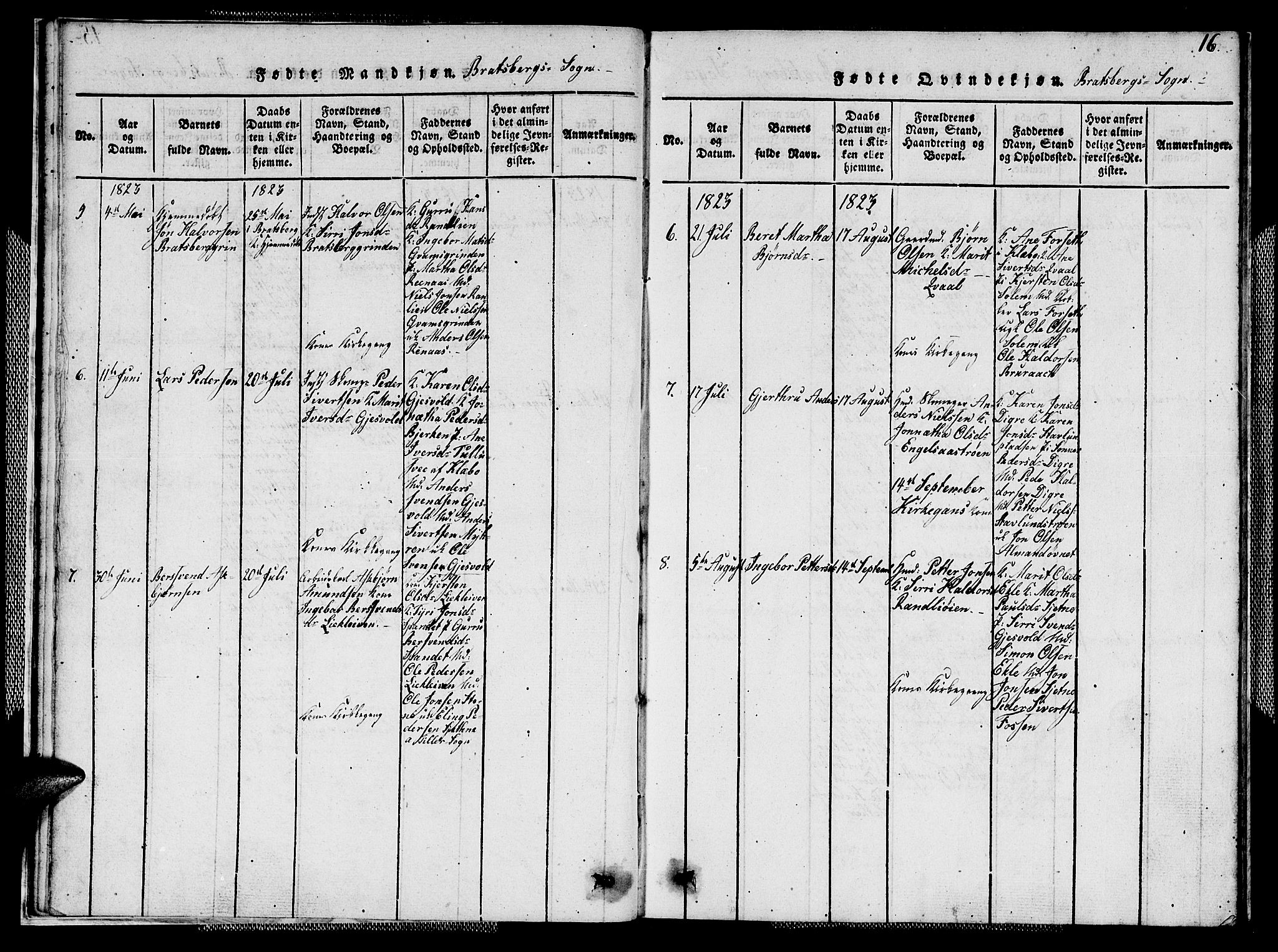 Ministerialprotokoller, klokkerbøker og fødselsregistre - Sør-Trøndelag, SAT/A-1456/608/L0336: Parish register (copy) no. 608C02, 1817-1827, p. 16