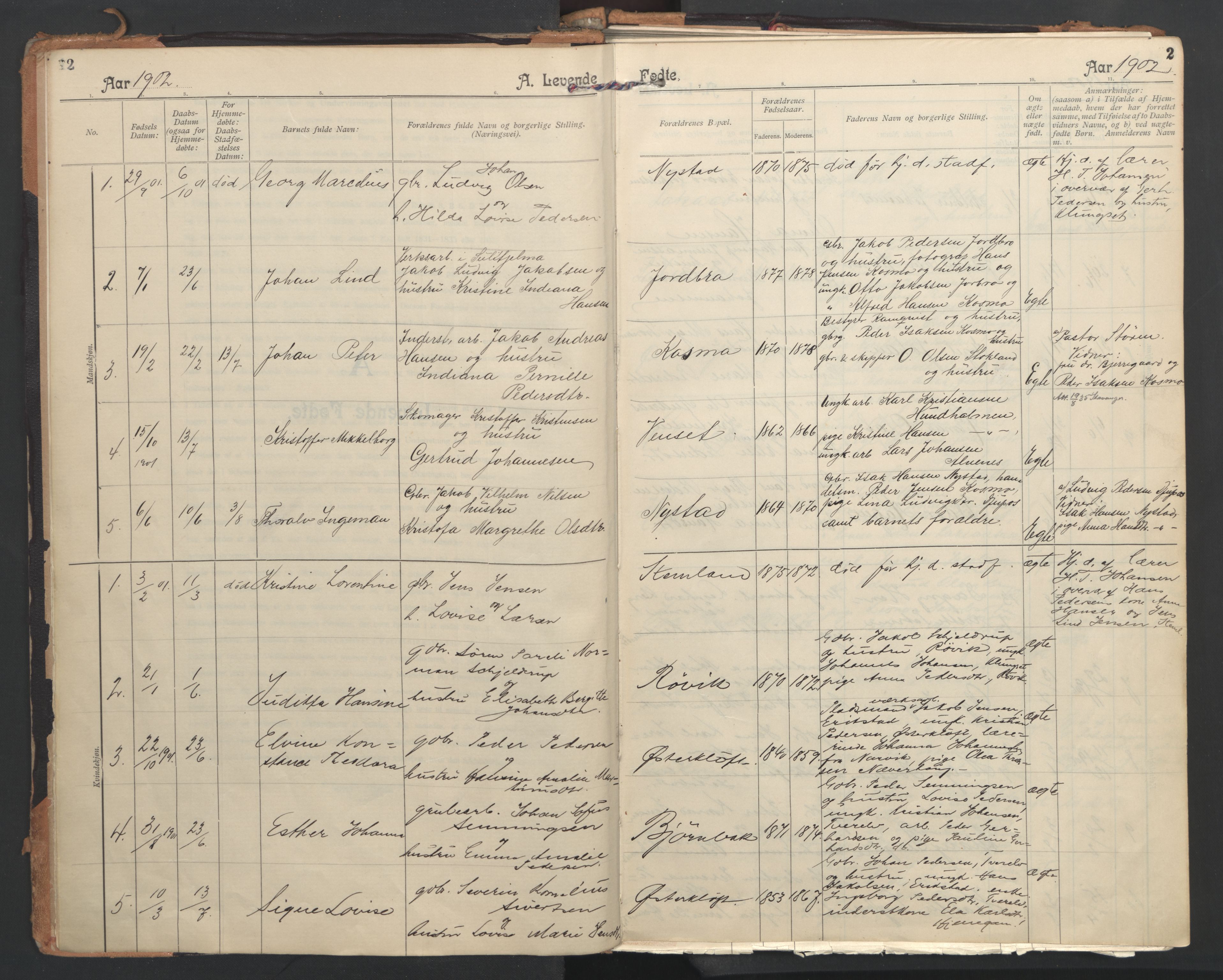 Ministerialprotokoller, klokkerbøker og fødselsregistre - Nordland, AV/SAT-A-1459/851/L0724: Parish register (official) no. 851A01, 1901-1922, p. 2