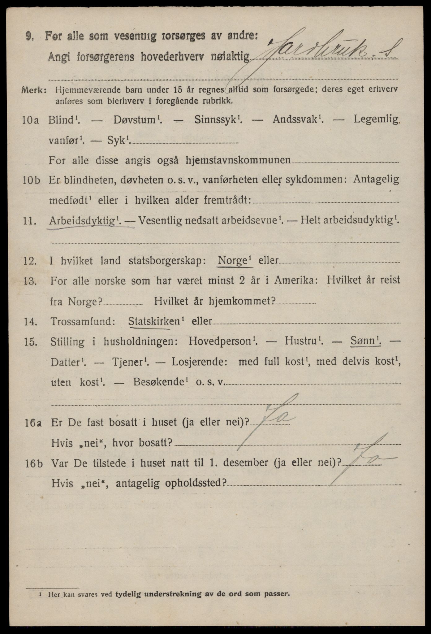 SAST, 1920 census for Mosterøy, 1920, p. 1907