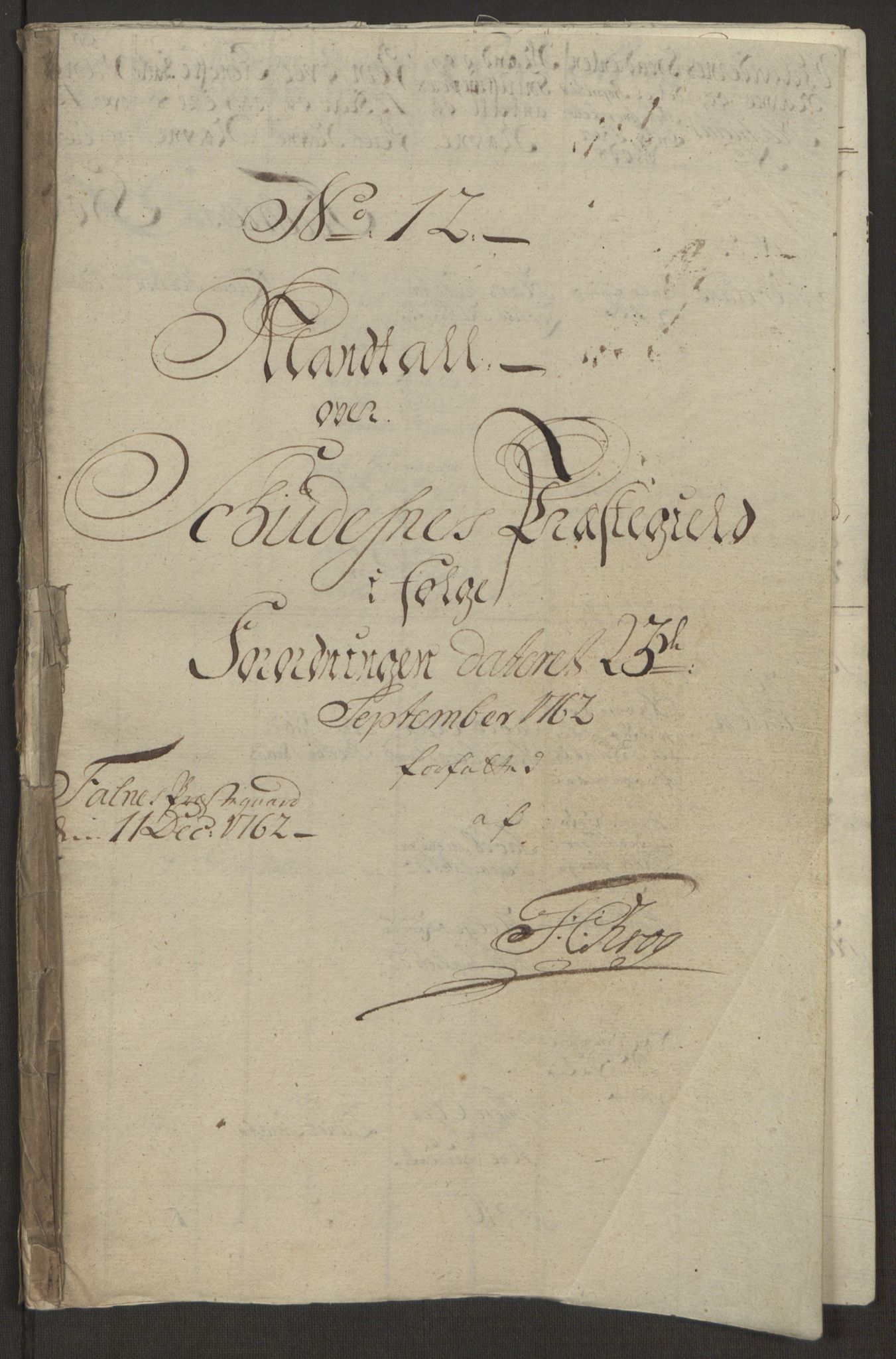 Rentekammeret inntil 1814, Reviderte regnskaper, Hovedkasseregnskaper, RA/EA-4065/Rf/L0072b: Ekstraskatteregnskap, 1762, p. 592
