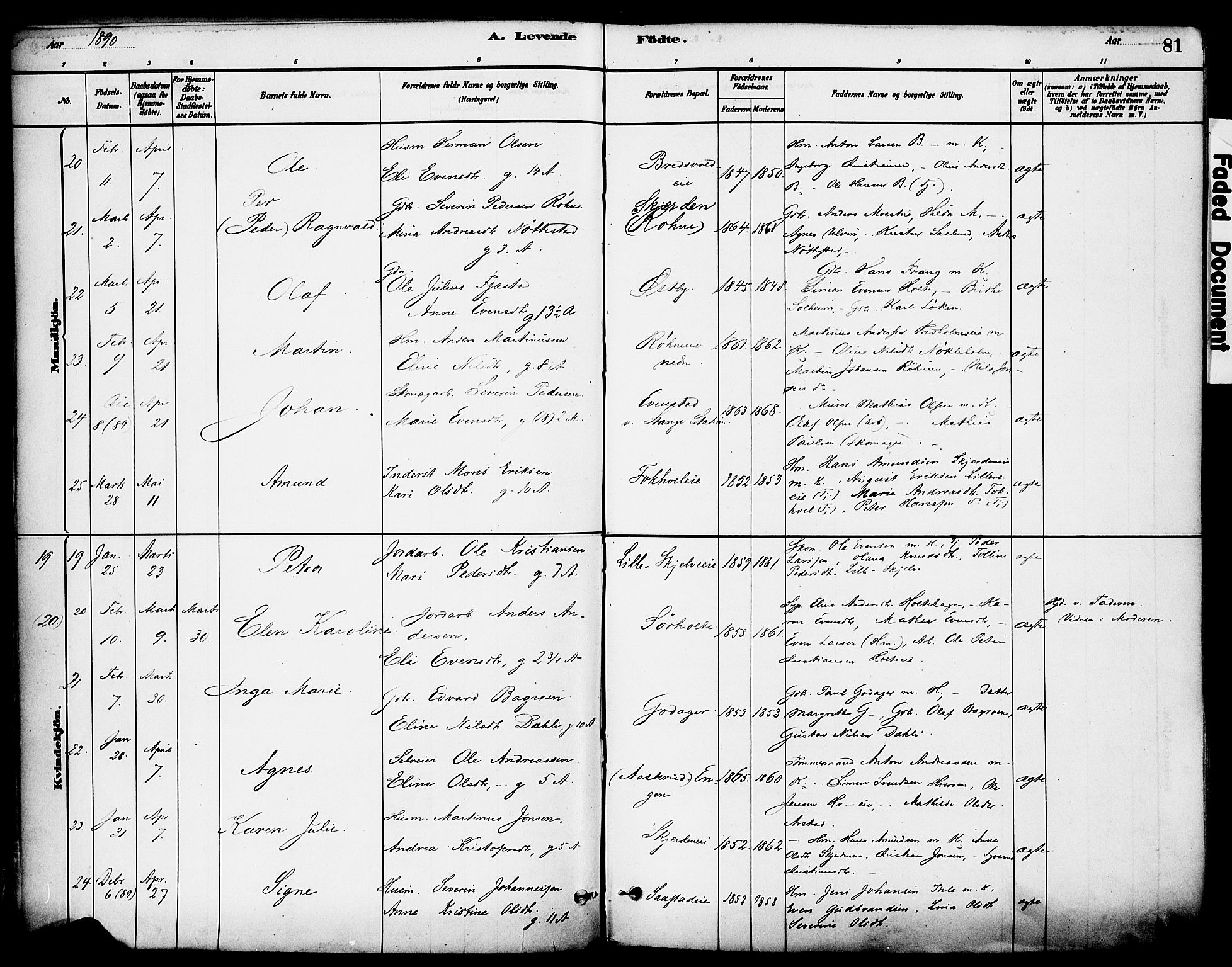 Stange prestekontor, AV/SAH-PREST-002/K/L0017: Parish register (official) no. 17, 1880-1893, p. 81