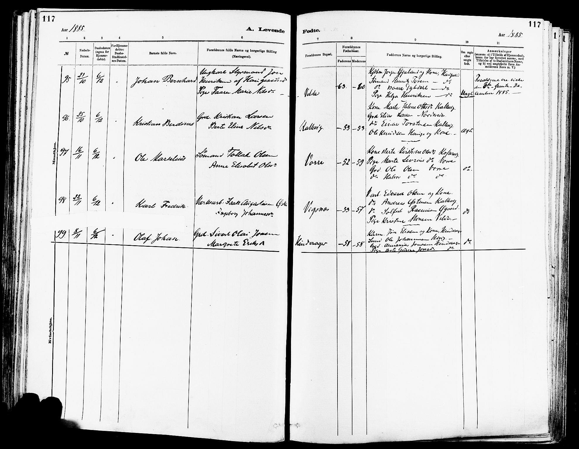 Avaldsnes sokneprestkontor, AV/SAST-A -101851/H/Ha/Haa/L0014: Parish register (official) no. A 14, 1880-1889, p. 117