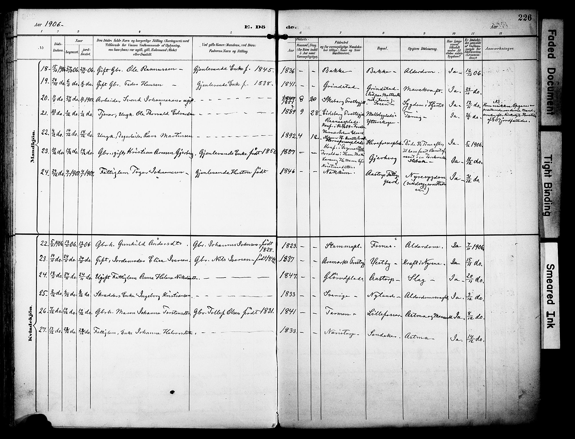 Rakkestad prestekontor Kirkebøker, AV/SAO-A-2008/F/Fa/L0013: Parish register (official) no. I 13, 1894-1908, p. 226