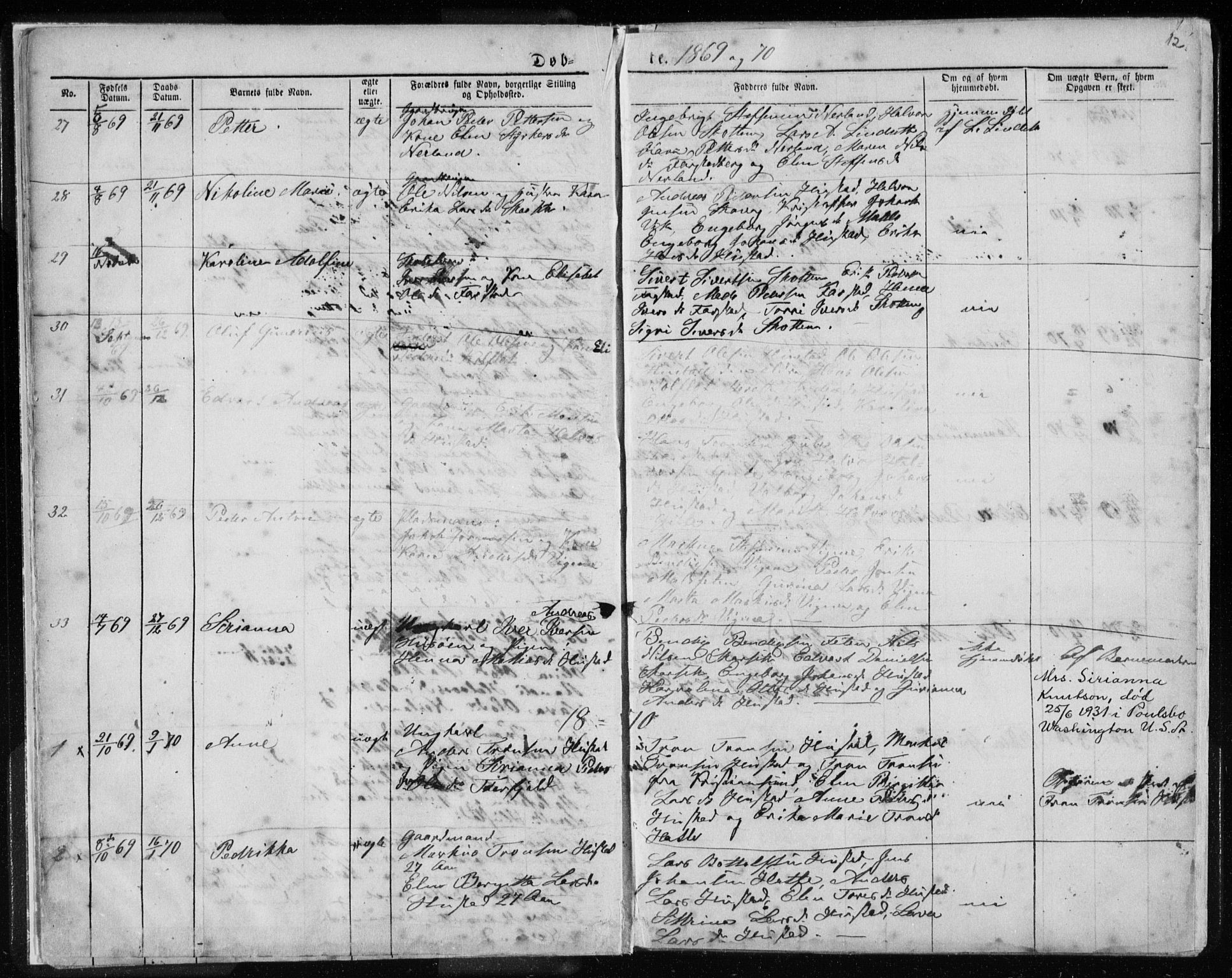 Ministerialprotokoller, klokkerbøker og fødselsregistre - Møre og Romsdal, AV/SAT-A-1454/567/L0782: Parish register (copy) no. 567C02, 1867-1886, p. 12