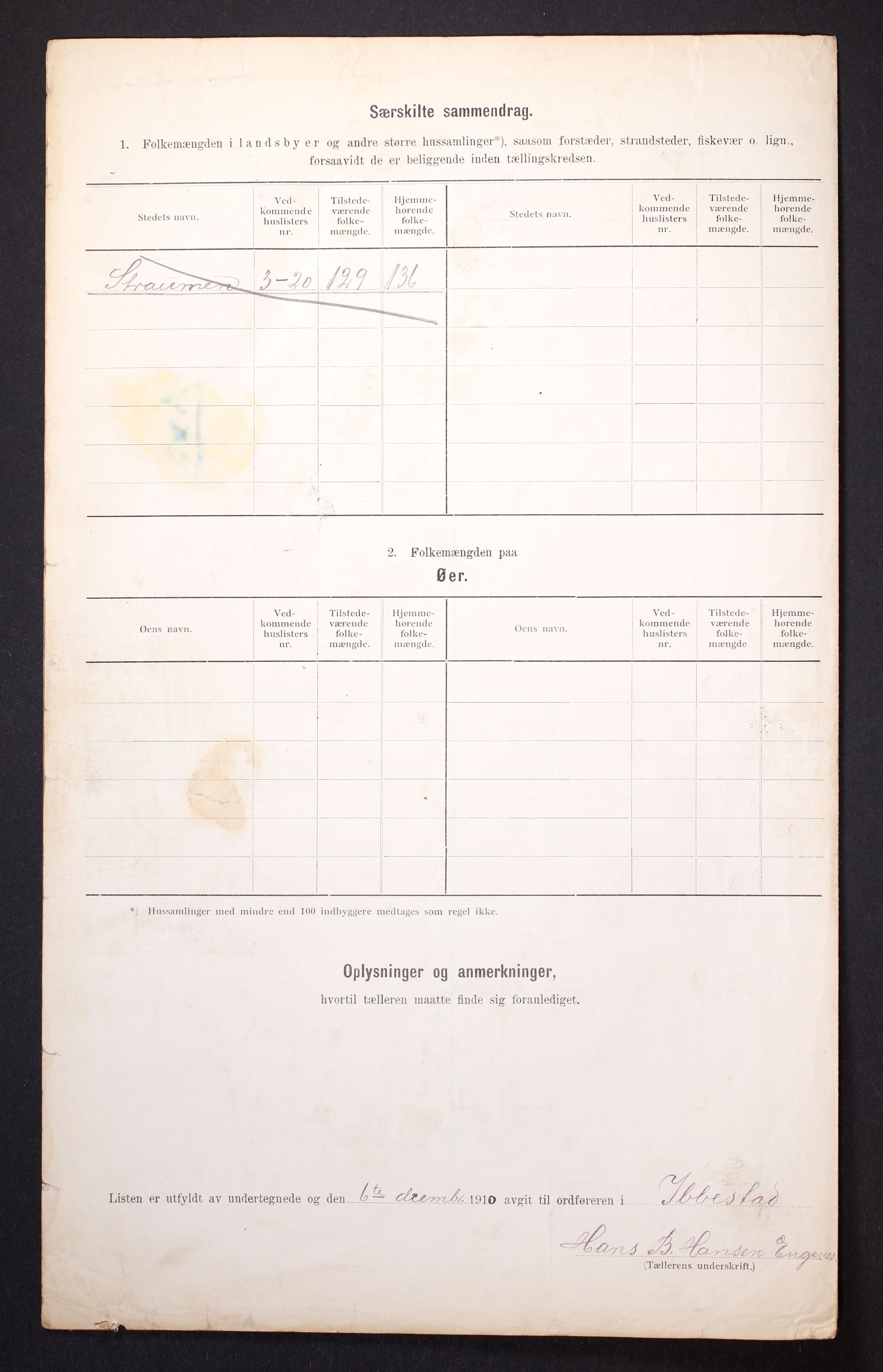 RA, 1910 census for Ibestad, 1910, p. 57