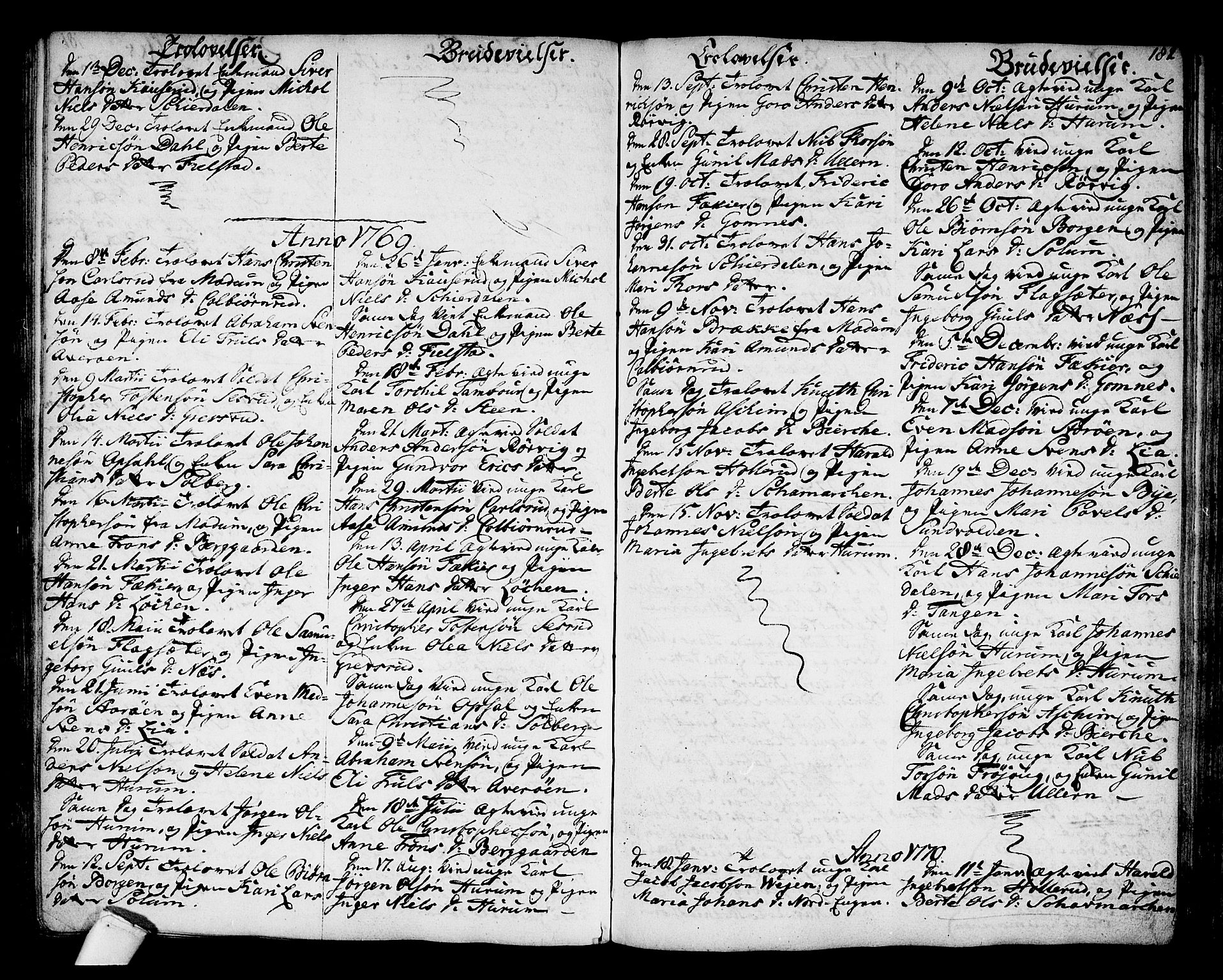 Hole kirkebøker, SAKO/A-228/F/Fa/L0002: Parish register (official) no. I 2, 1766-1814, p. 182