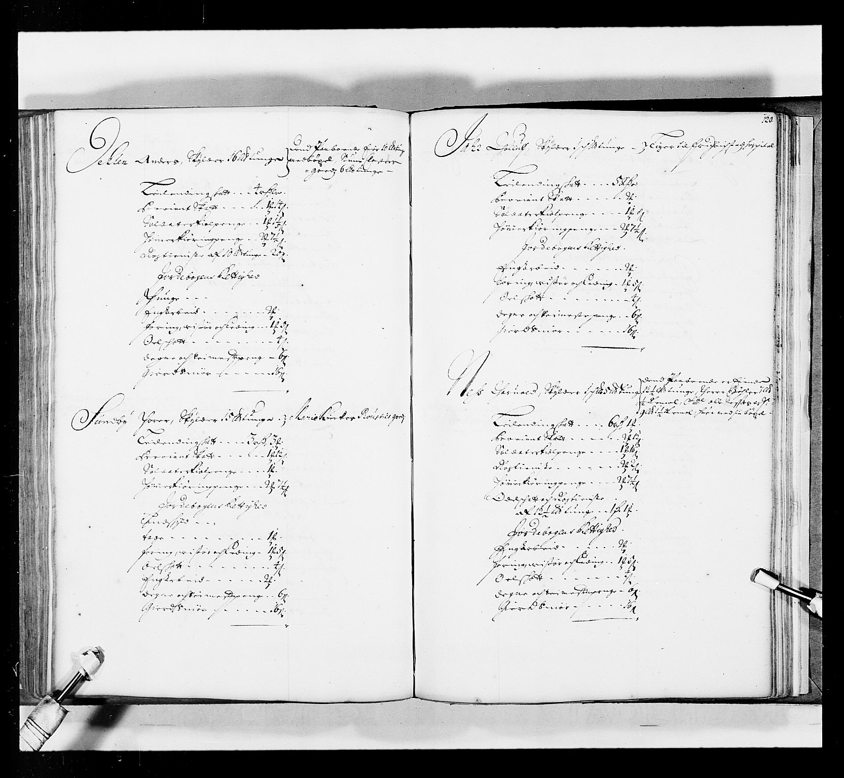 Stattholderembetet 1572-1771, AV/RA-EA-2870/Ek/L0035/0001: Jordebøker 1662-1720: / Matrikkel for Nedre Romerike, 1695, p. 119b-120a