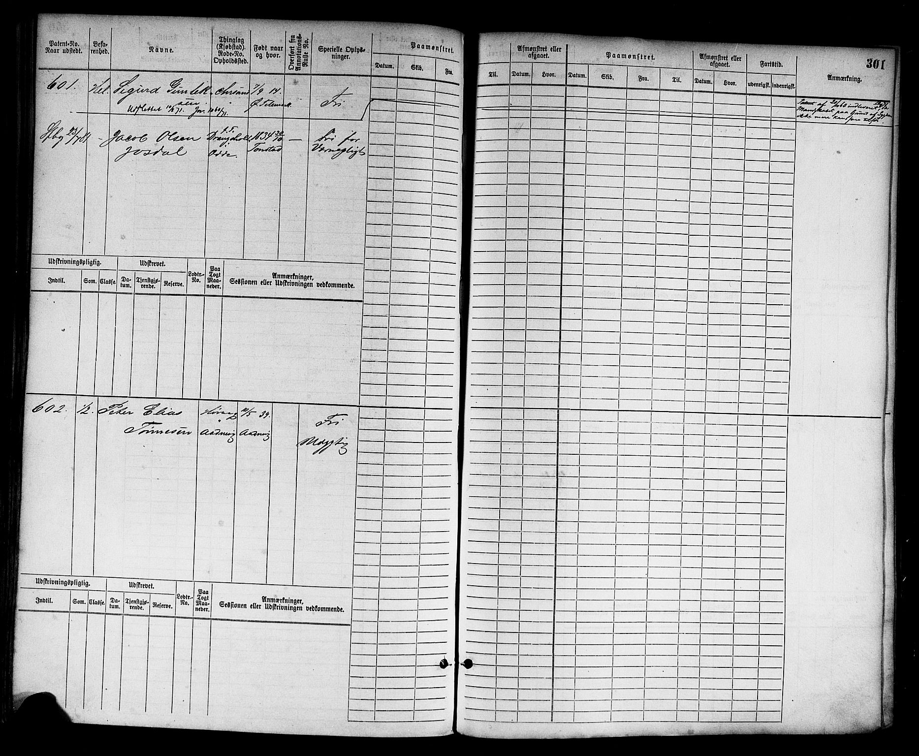 Kristiansand mønstringskrets, AV/SAK-2031-0015/F/Fb/L0003: Hovedrulle nr 1-762, I-10, 1860-1911, p. 317