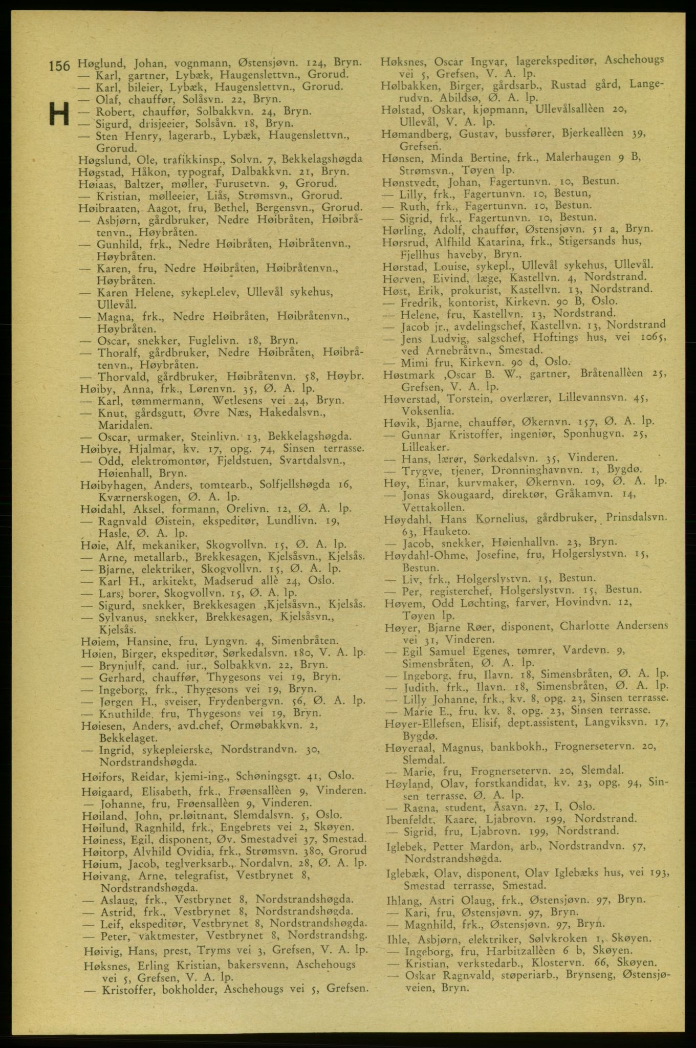 Aker adressebok/adressekalender, PUBL/001/A/006: Aker adressebok, 1937-1938, p. 156