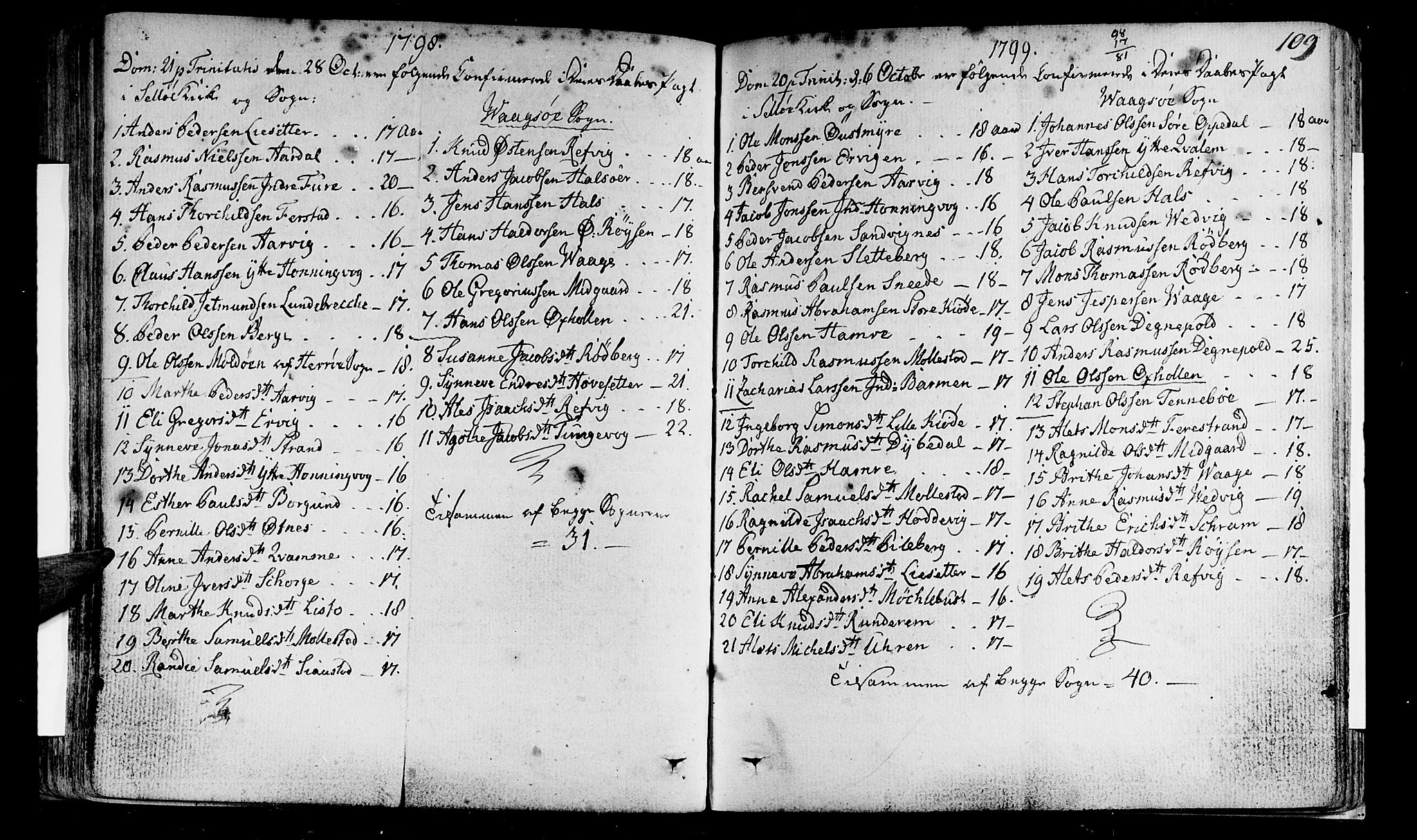 Selje sokneprestembete, SAB/A-99938/H/Ha/Haa/Haaa: Parish register (official) no. A 6, 1782-1806, p. 109