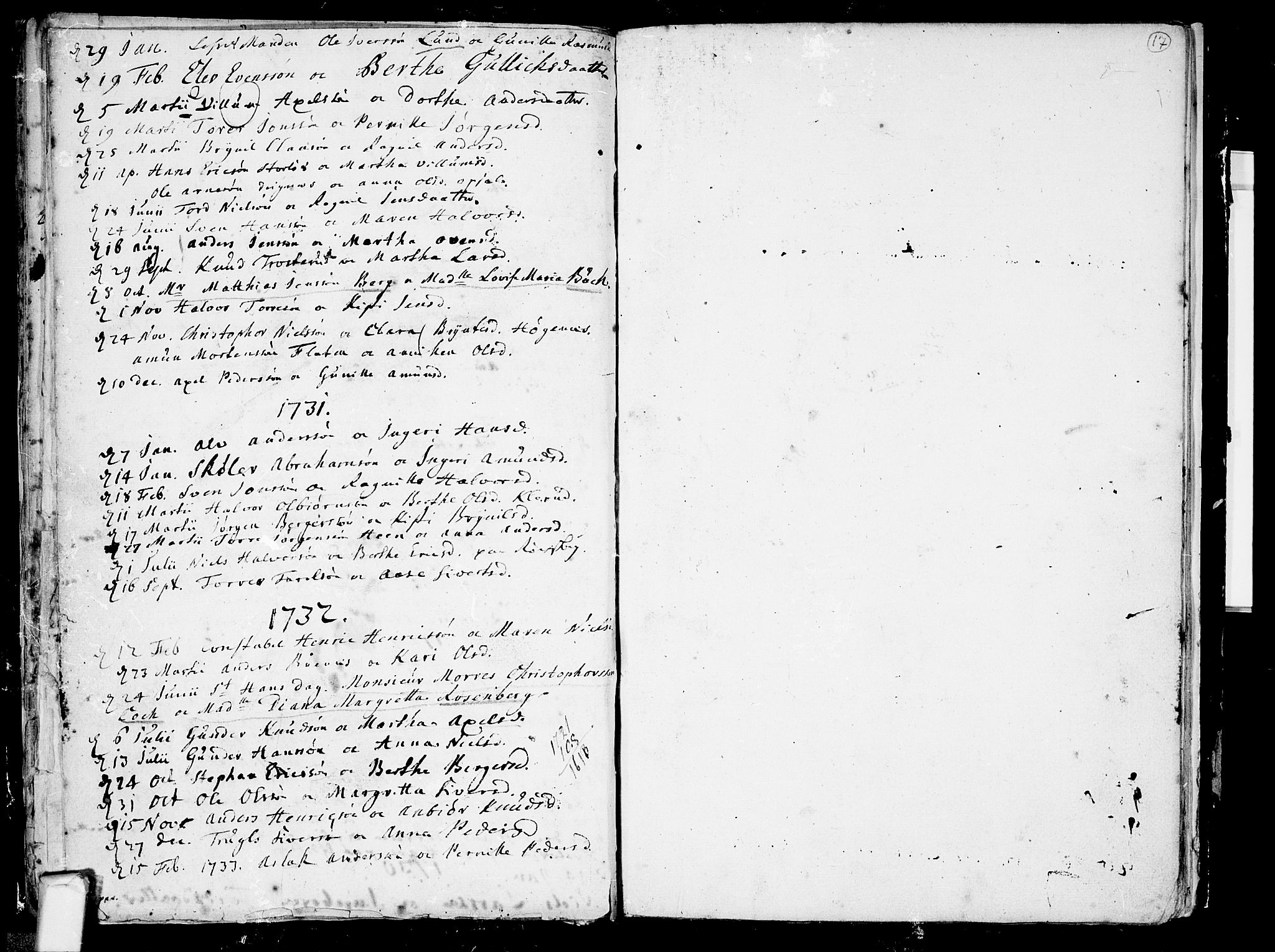 Rødenes prestekontor Kirkebøker, AV/SAO-A-2005/F/Fa/L0001: Parish register (official) no.  I 1, 1721-1732, p. 17