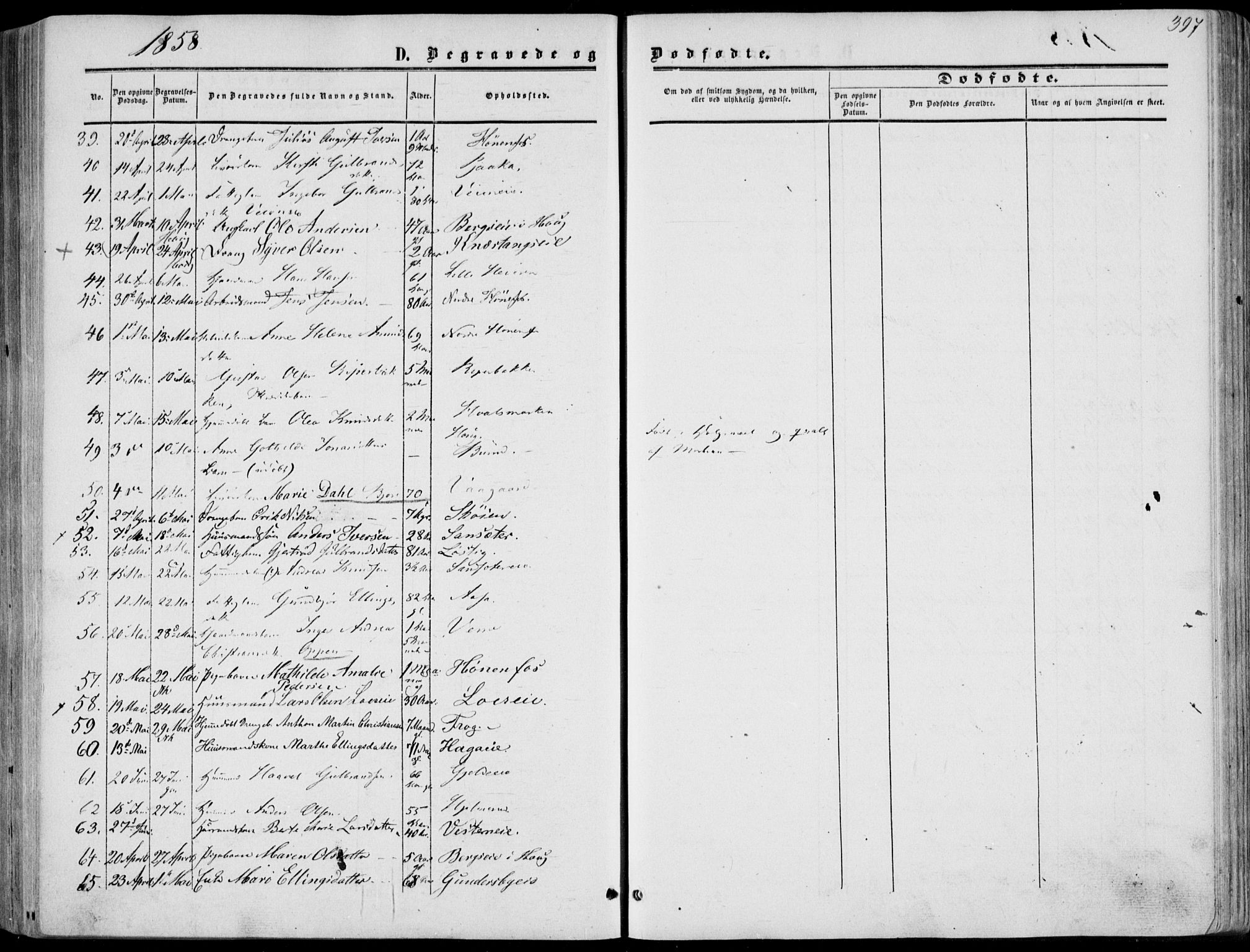 Norderhov kirkebøker, AV/SAKO-A-237/F/Fa/L0012: Parish register (official) no. 12, 1856-1865, p. 397