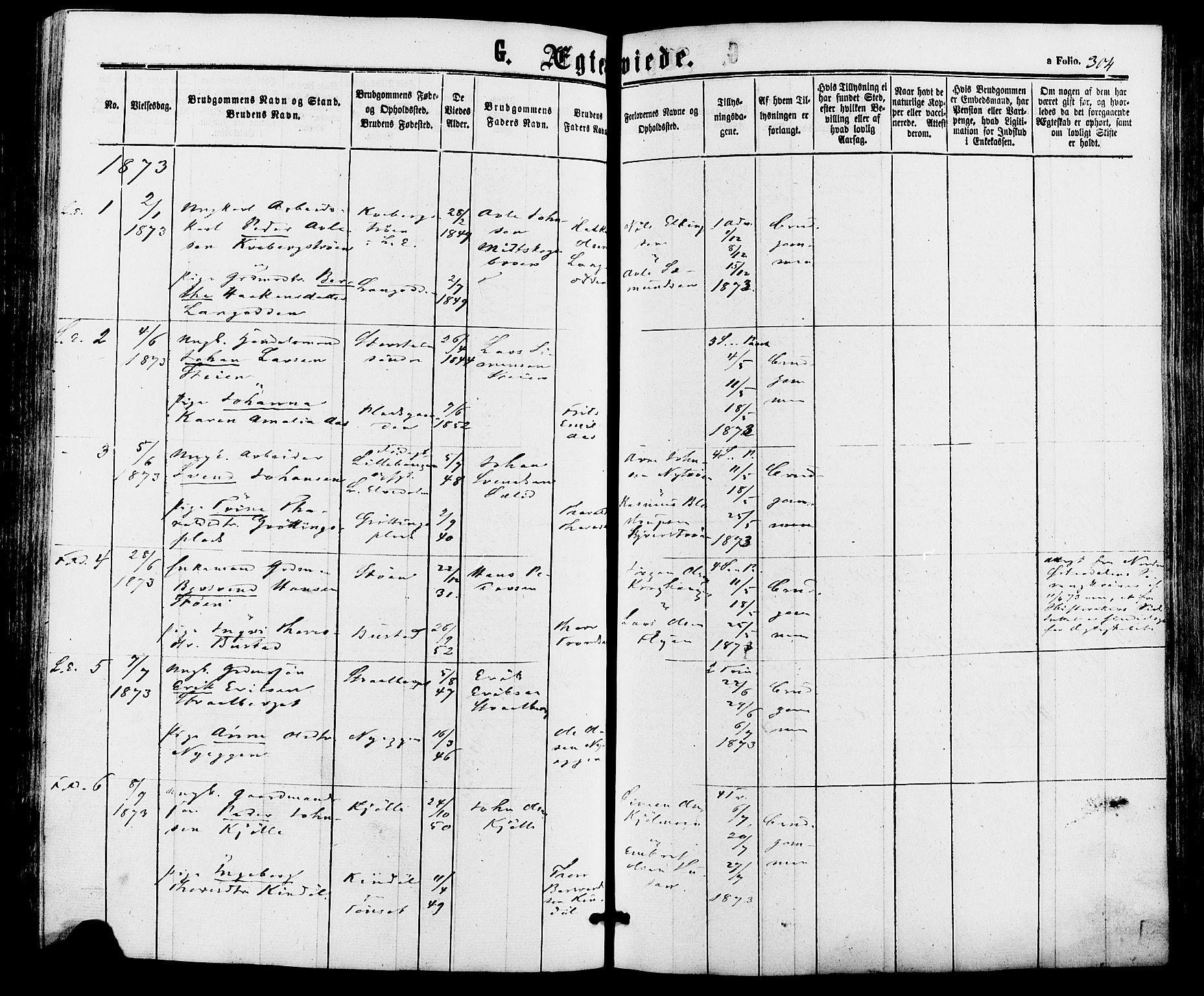 Alvdal prestekontor, SAH/PREST-060/H/Ha/Haa/L0001: Parish register (official) no. 1, 1863-1882, p. 304