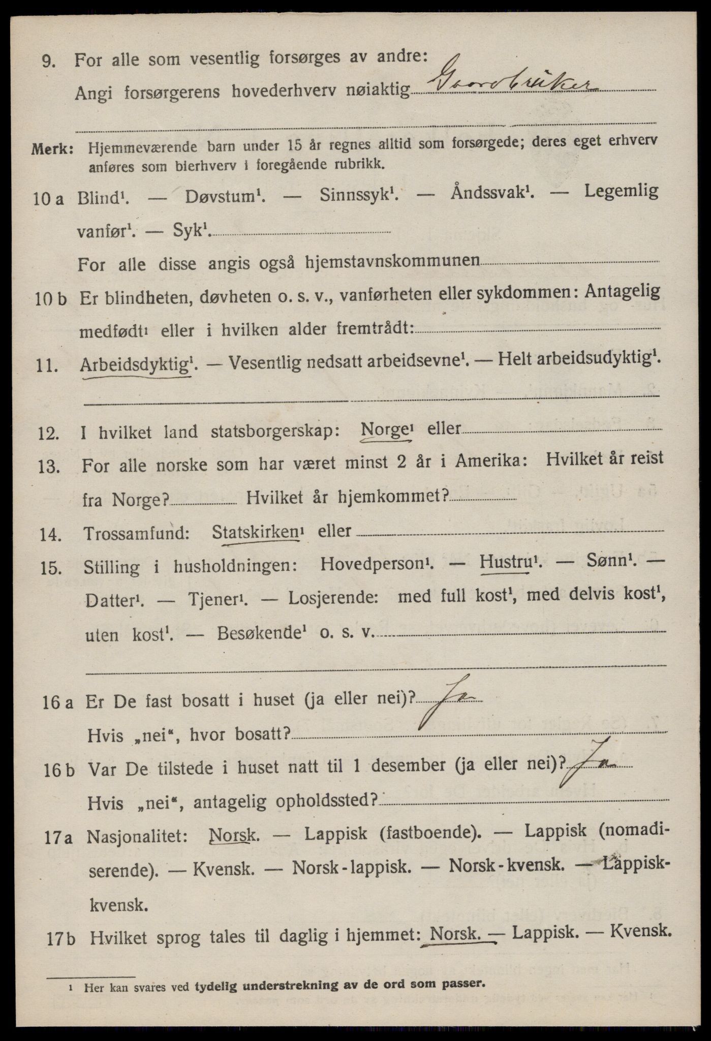 SAT, 1920 census for Meldal, 1920, p. 7398