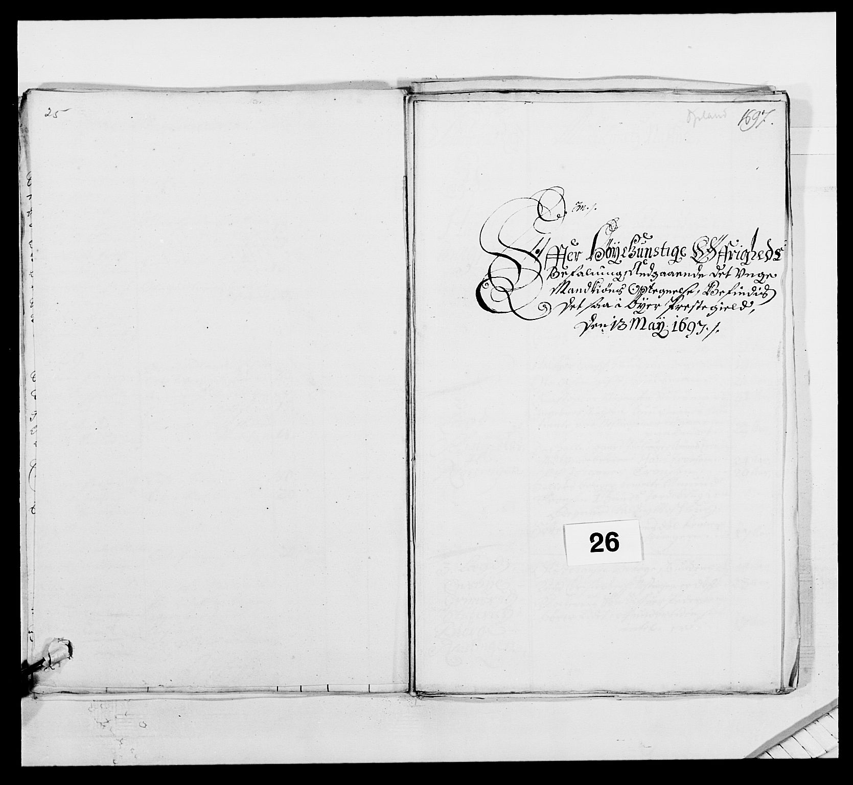 Kommanderende general (KG I) med Det norske krigsdirektorium, AV/RA-EA-5419/E/Ea/L0500: Opplandske regiment, 1696-1697, p. 359