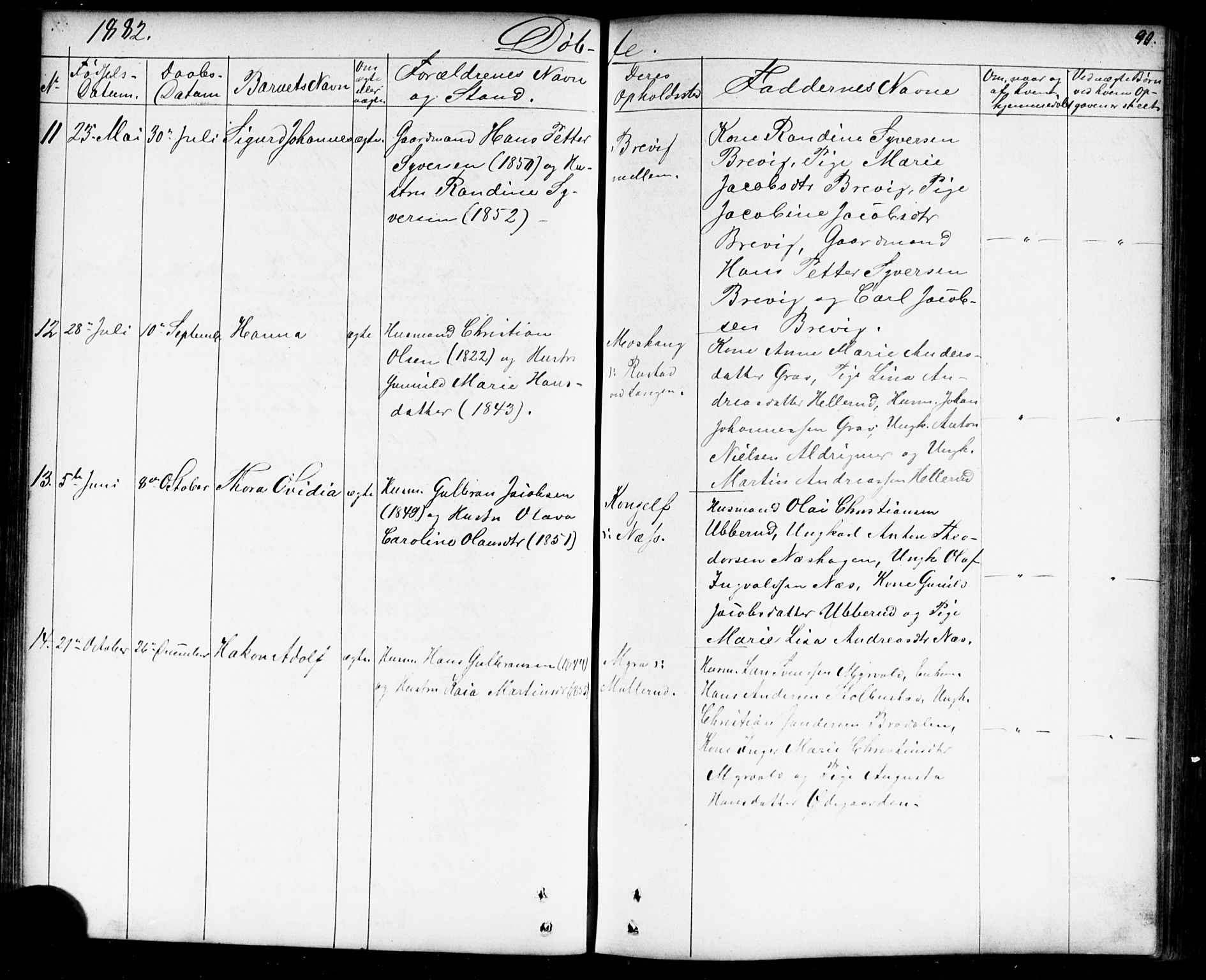 Enebakk prestekontor Kirkebøker, SAO/A-10171c/G/Gb/L0001: Parish register (copy) no. II 1, 1859-1890, p. 90