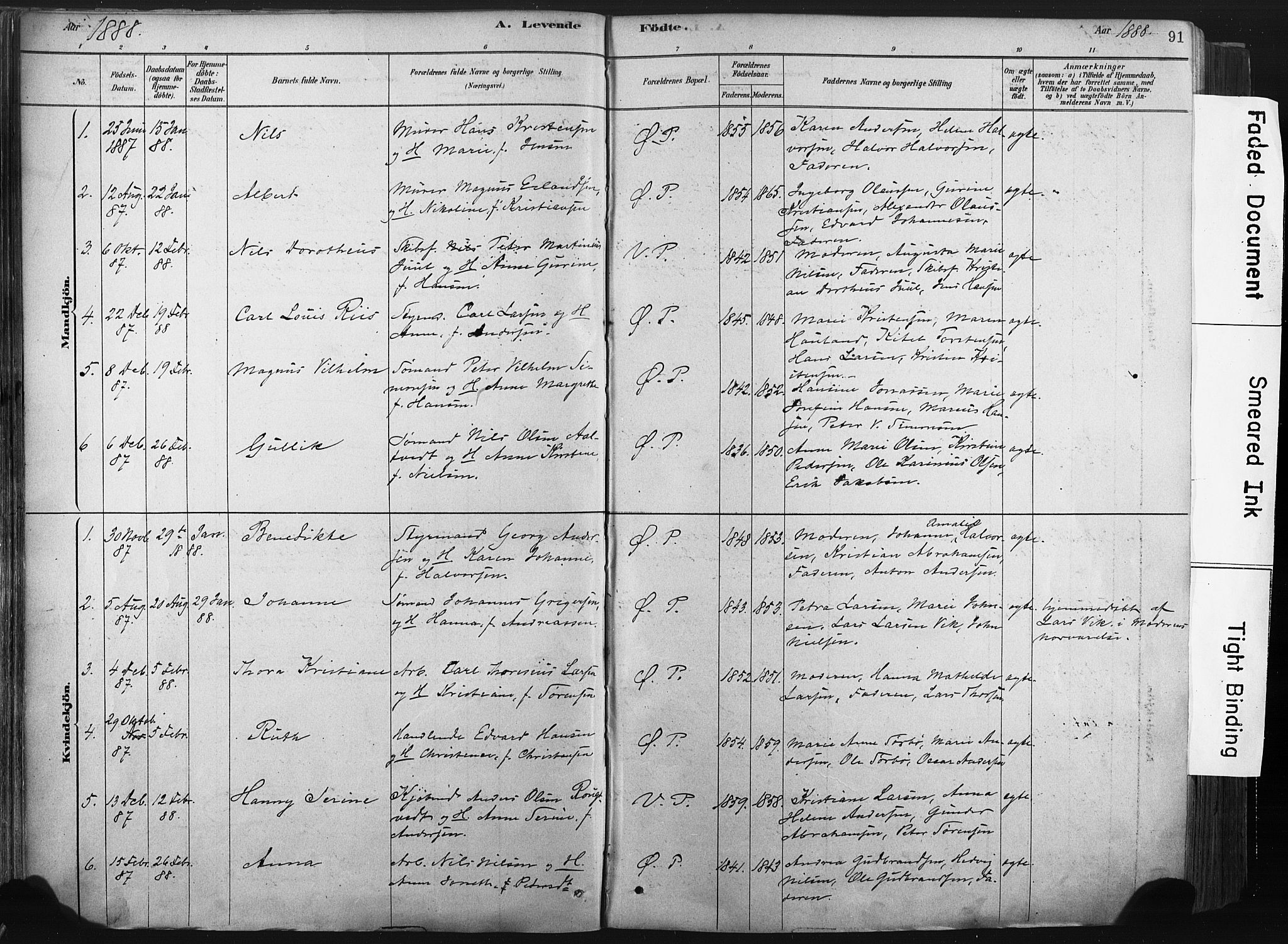 Porsgrunn kirkebøker , SAKO/A-104/F/Fa/L0008: Parish register (official) no. 8, 1878-1895, p. 91