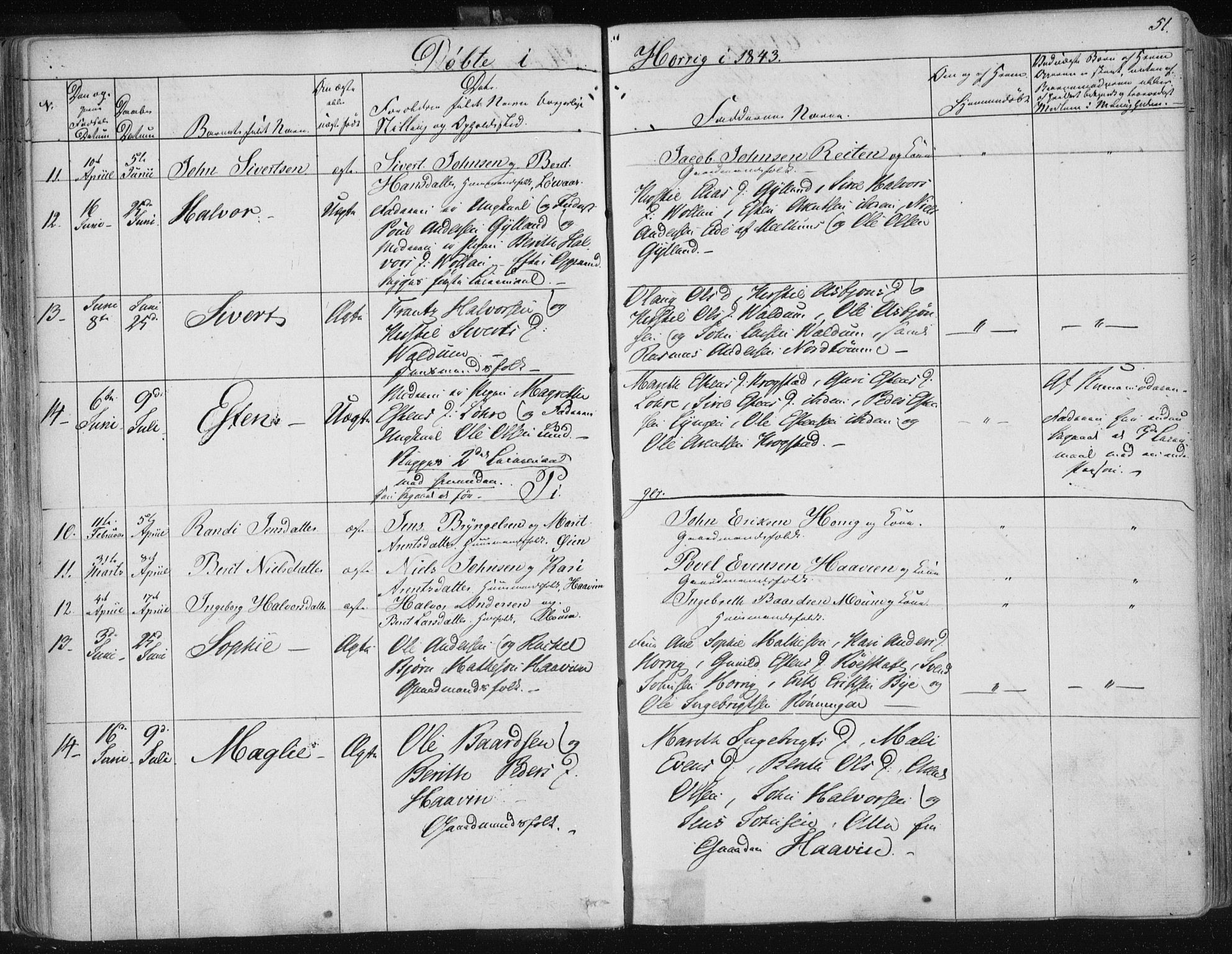 Ministerialprotokoller, klokkerbøker og fødselsregistre - Sør-Trøndelag, SAT/A-1456/687/L0998: Parish register (official) no. 687A05 /2, 1843-1849, p. 51