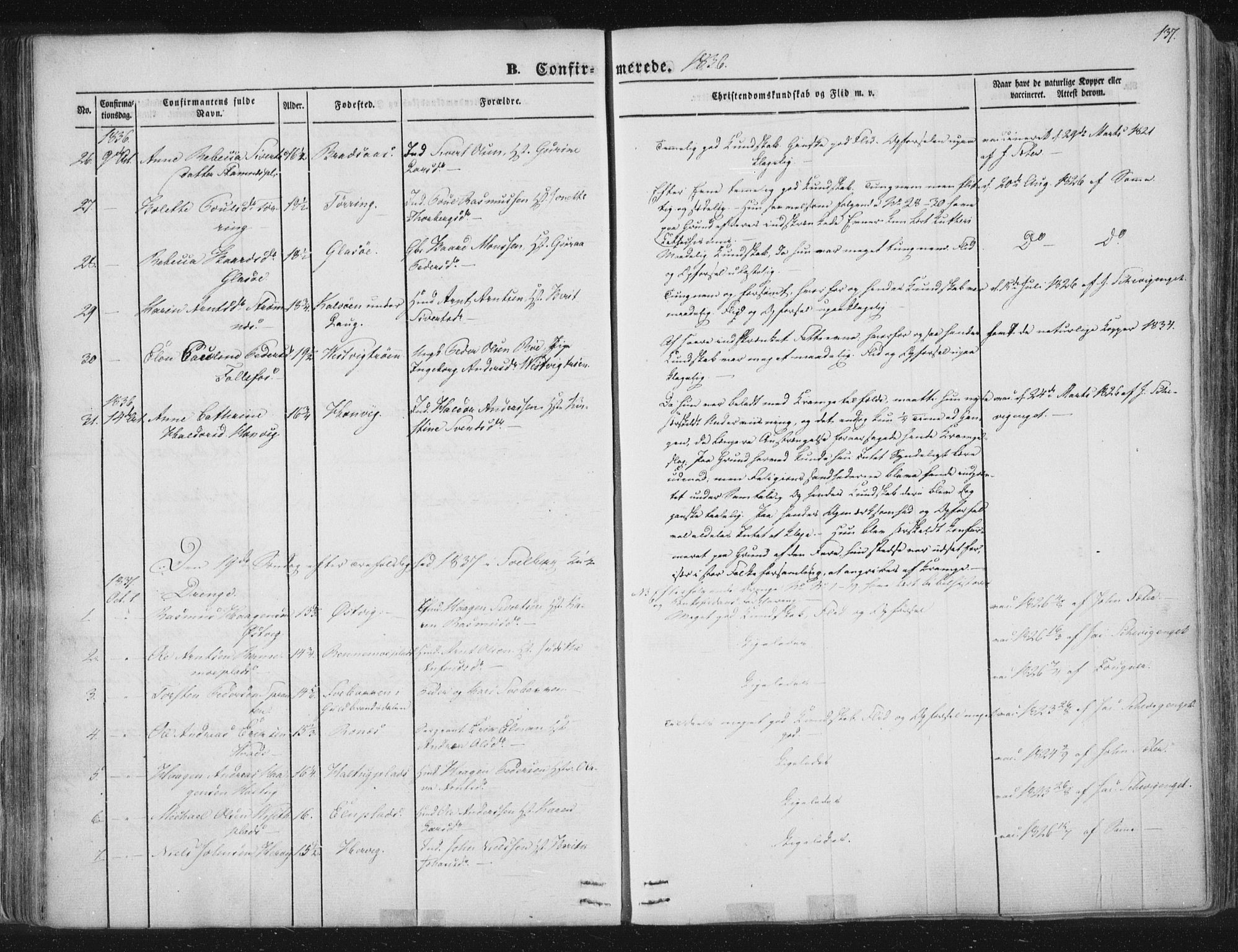 Ministerialprotokoller, klokkerbøker og fødselsregistre - Nord-Trøndelag, AV/SAT-A-1458/741/L0392: Parish register (official) no. 741A06, 1836-1848, p. 137