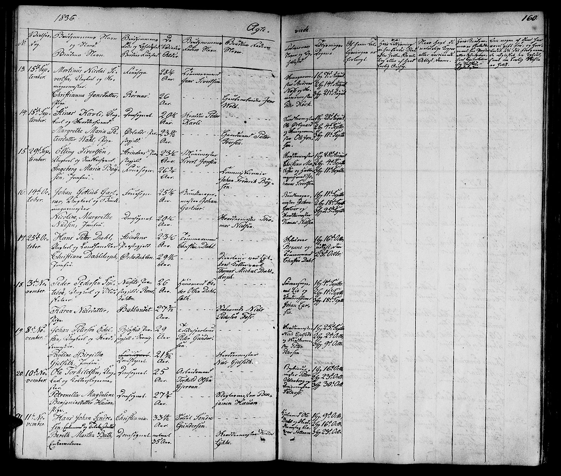 Ministerialprotokoller, klokkerbøker og fødselsregistre - Sør-Trøndelag, SAT/A-1456/602/L0136: Parish register (copy) no. 602C04, 1833-1845, p. 160